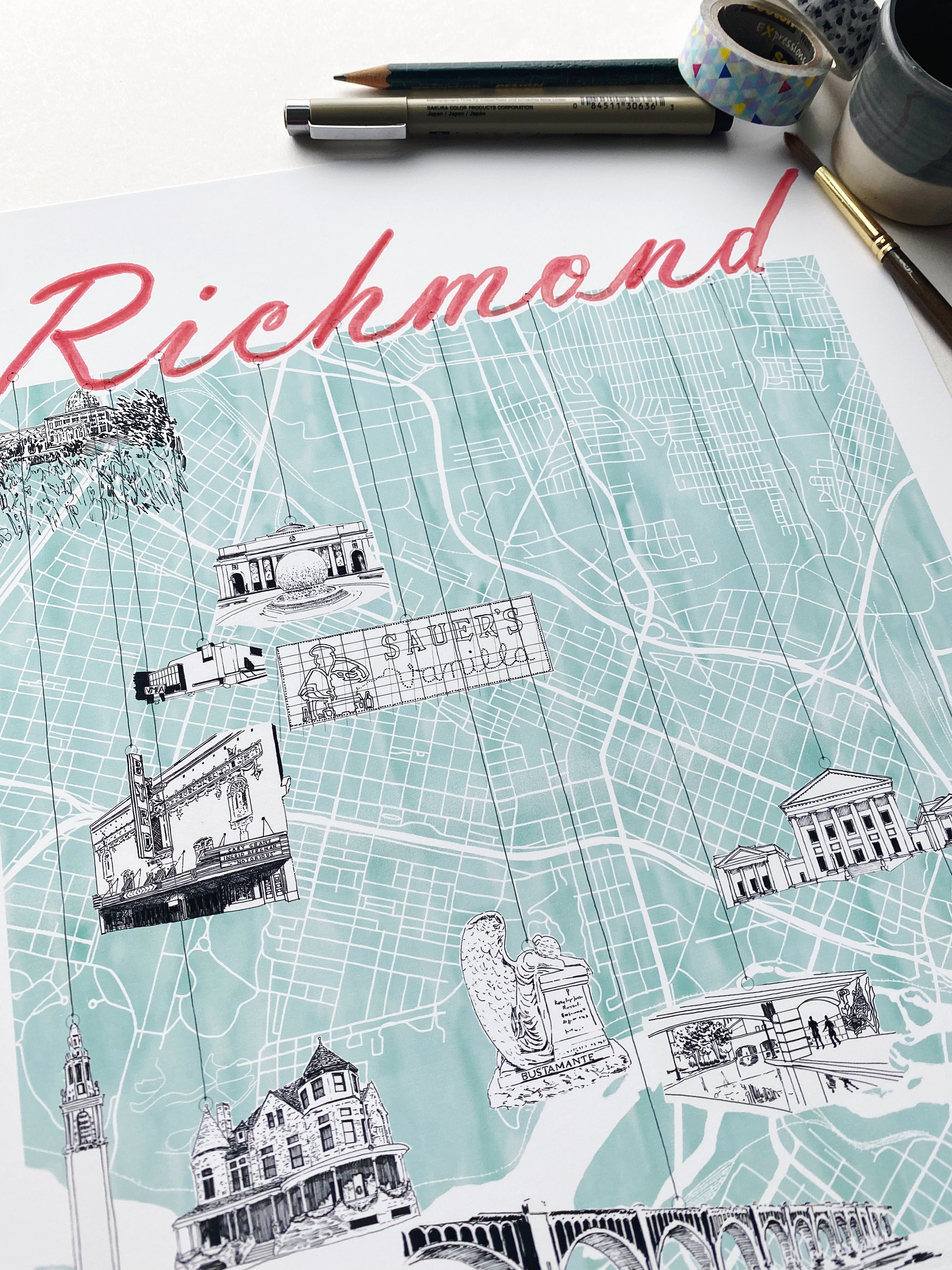 RICHMOND "Charms" Map: PRINT