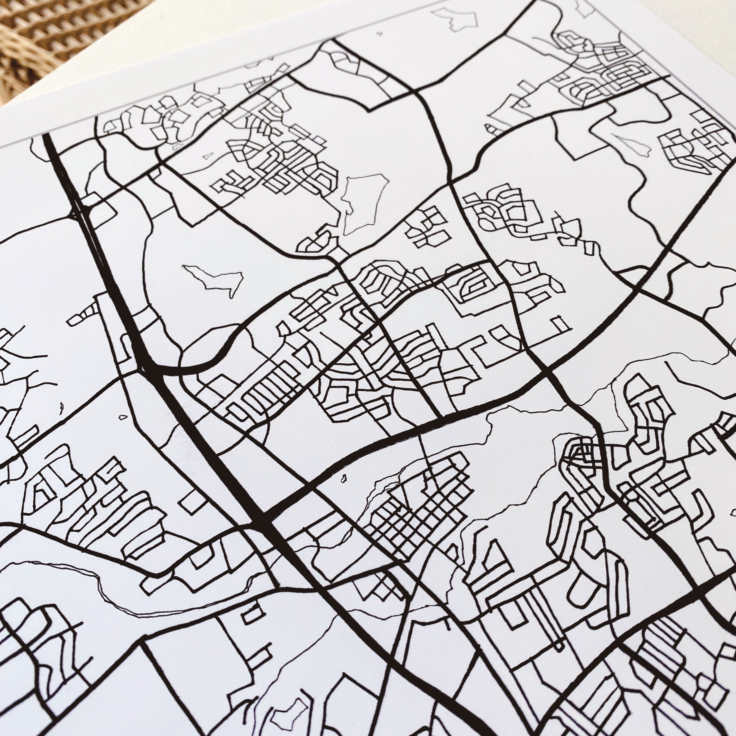 ROUND ROCK Texas City Lines Map: PRINT