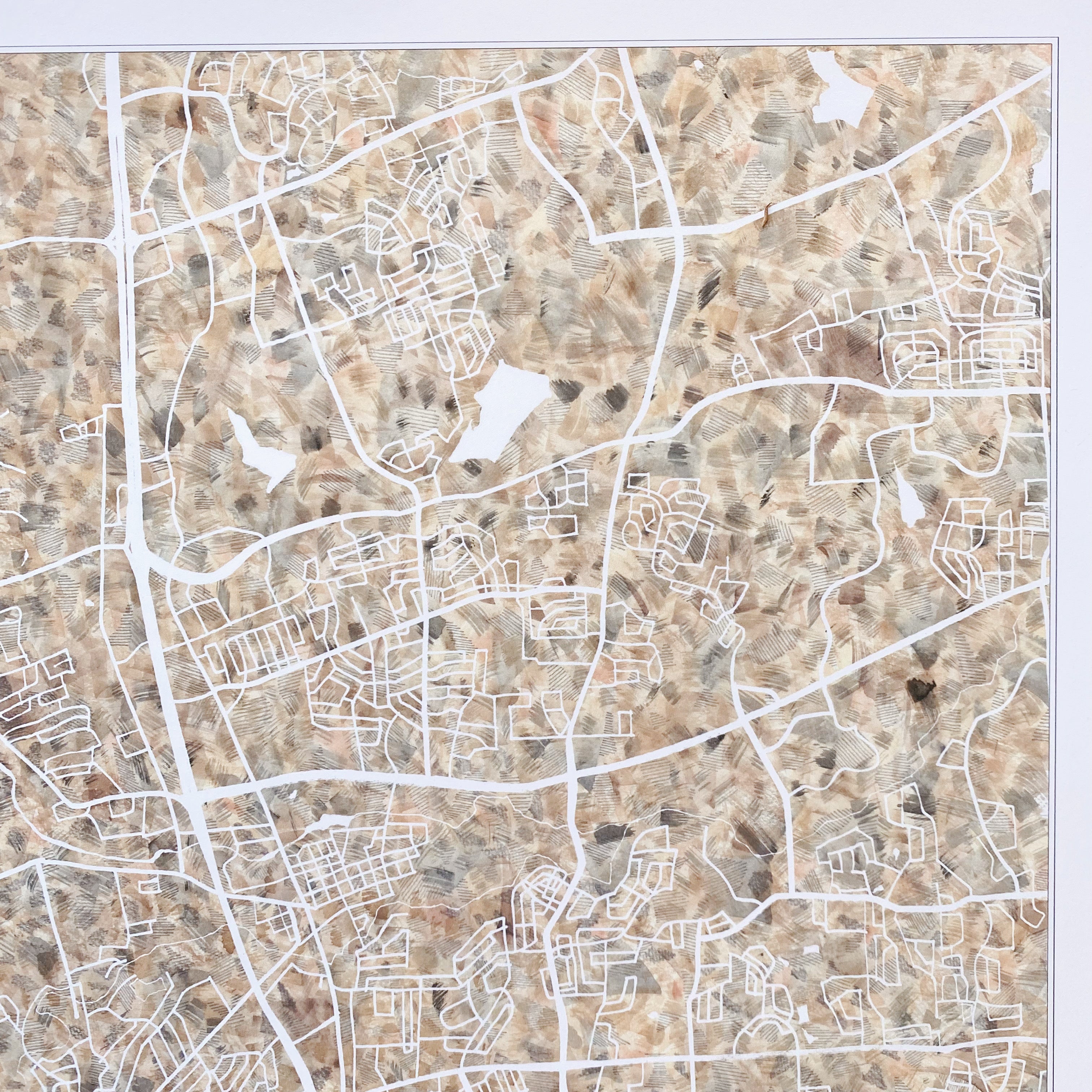 ROUND ROCK Texas Urban Fabrics City Map: PRINT