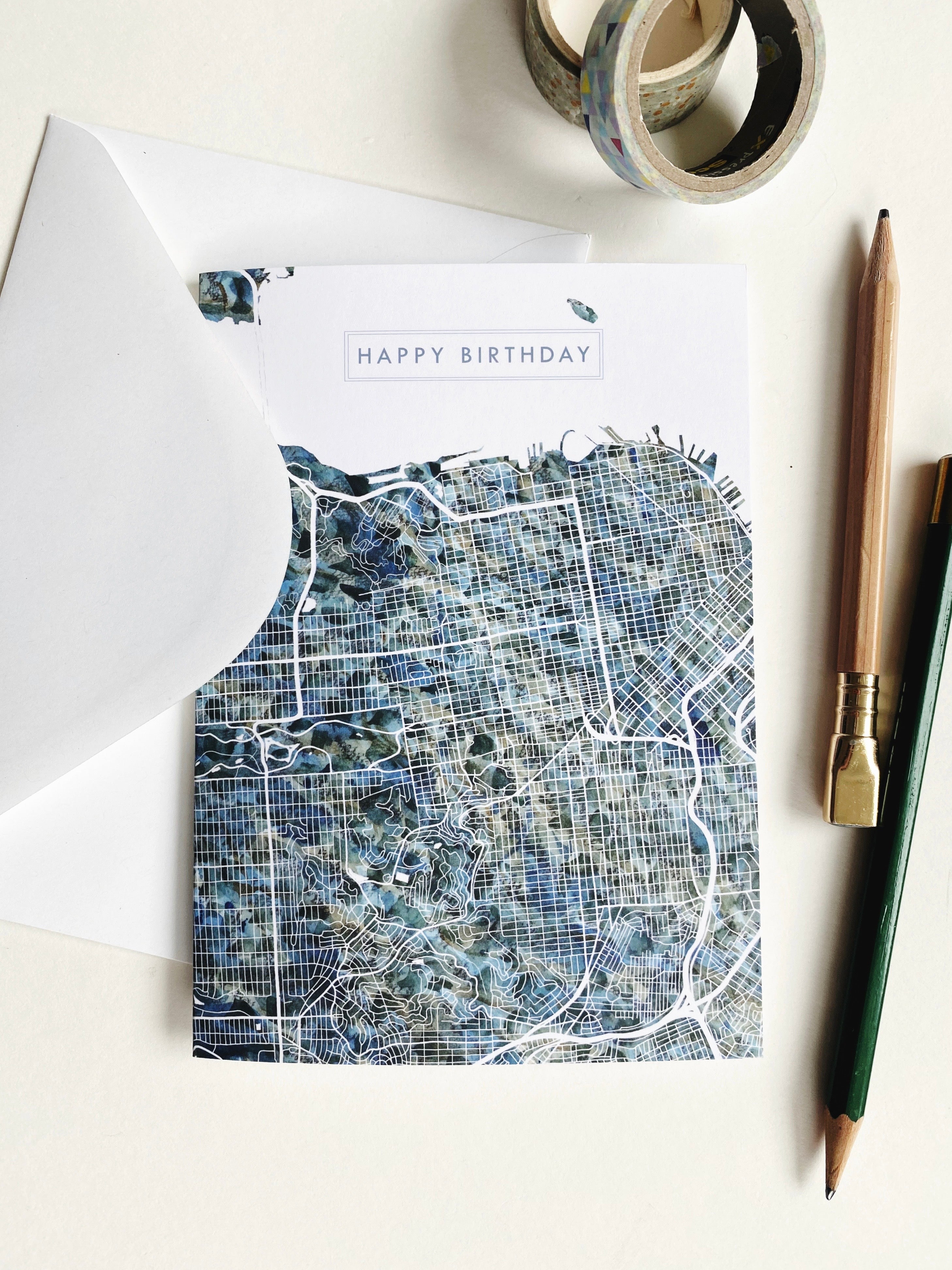 Customize YOUR CITY/PLACE Art Map: GREETING CARD: Wholesale Only
