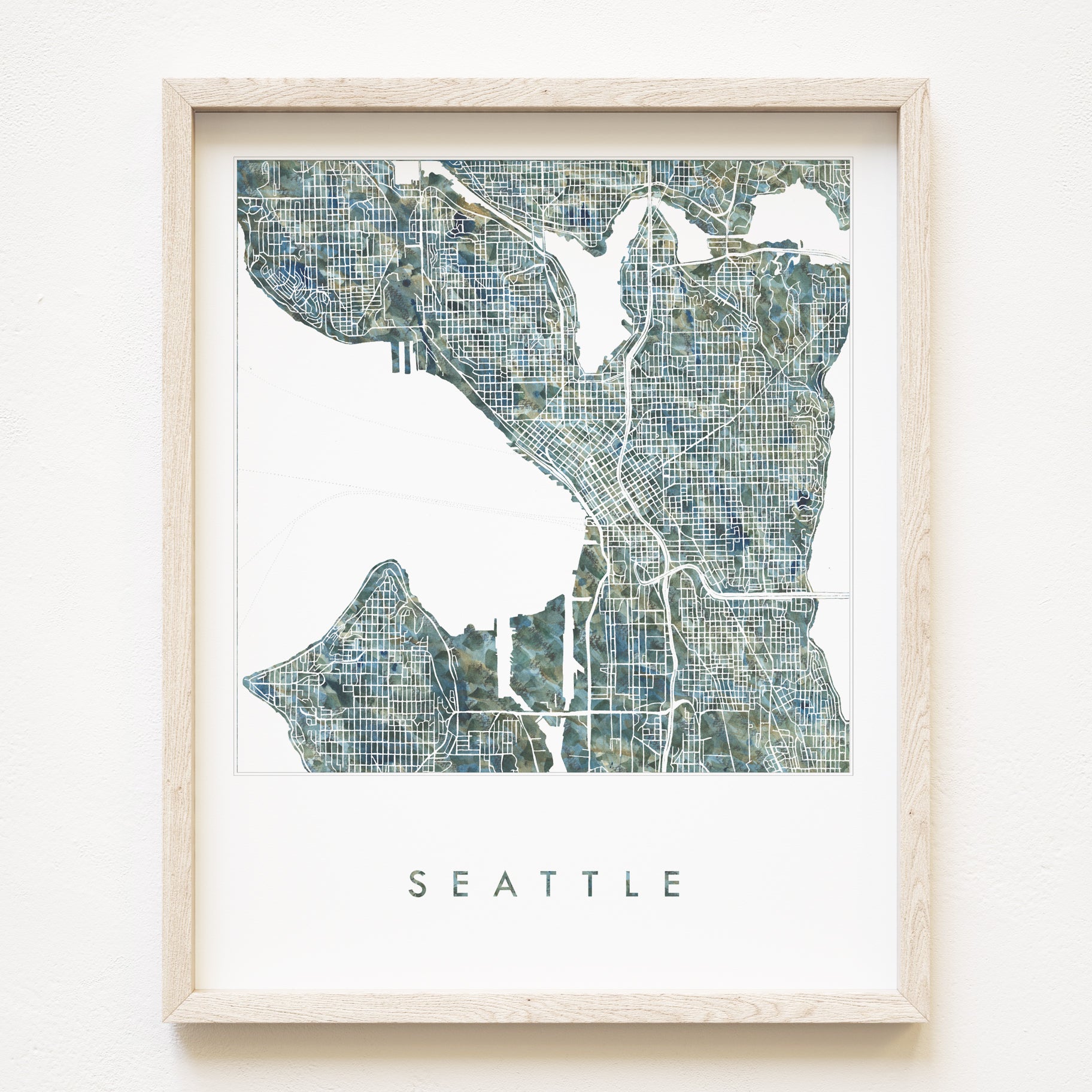 SEATTLE Urban Fabrics City Map: PRINT
