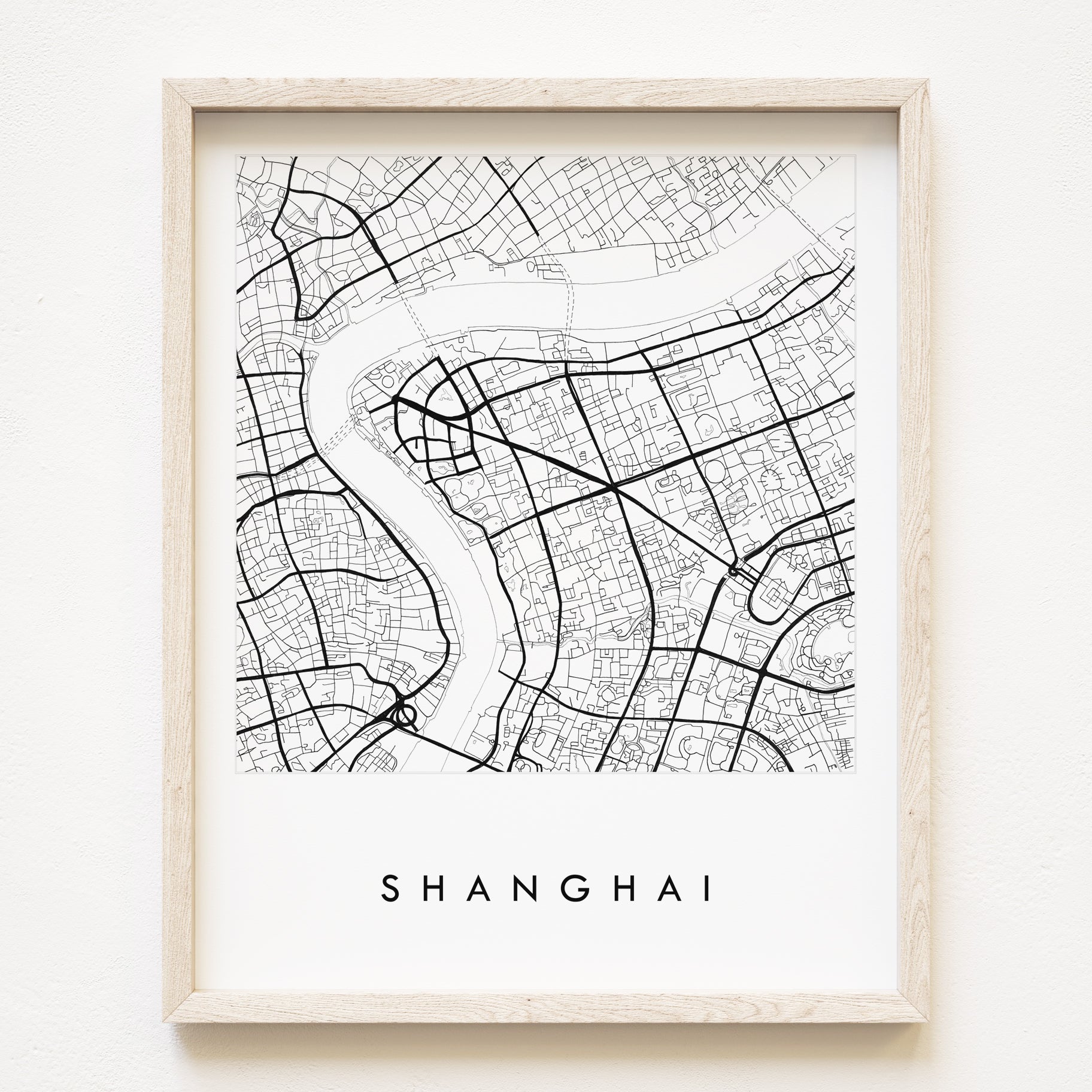 SHANGHAI City Lines Map: PRINT