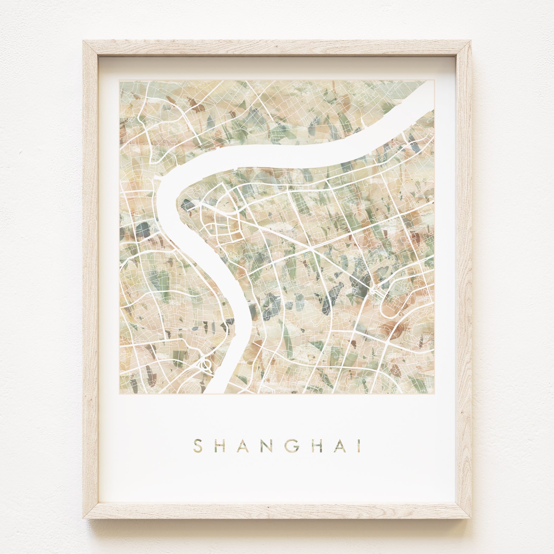 Custom YOUR CITY: Watercolor Wash Map: PRINT: Wholesale Only