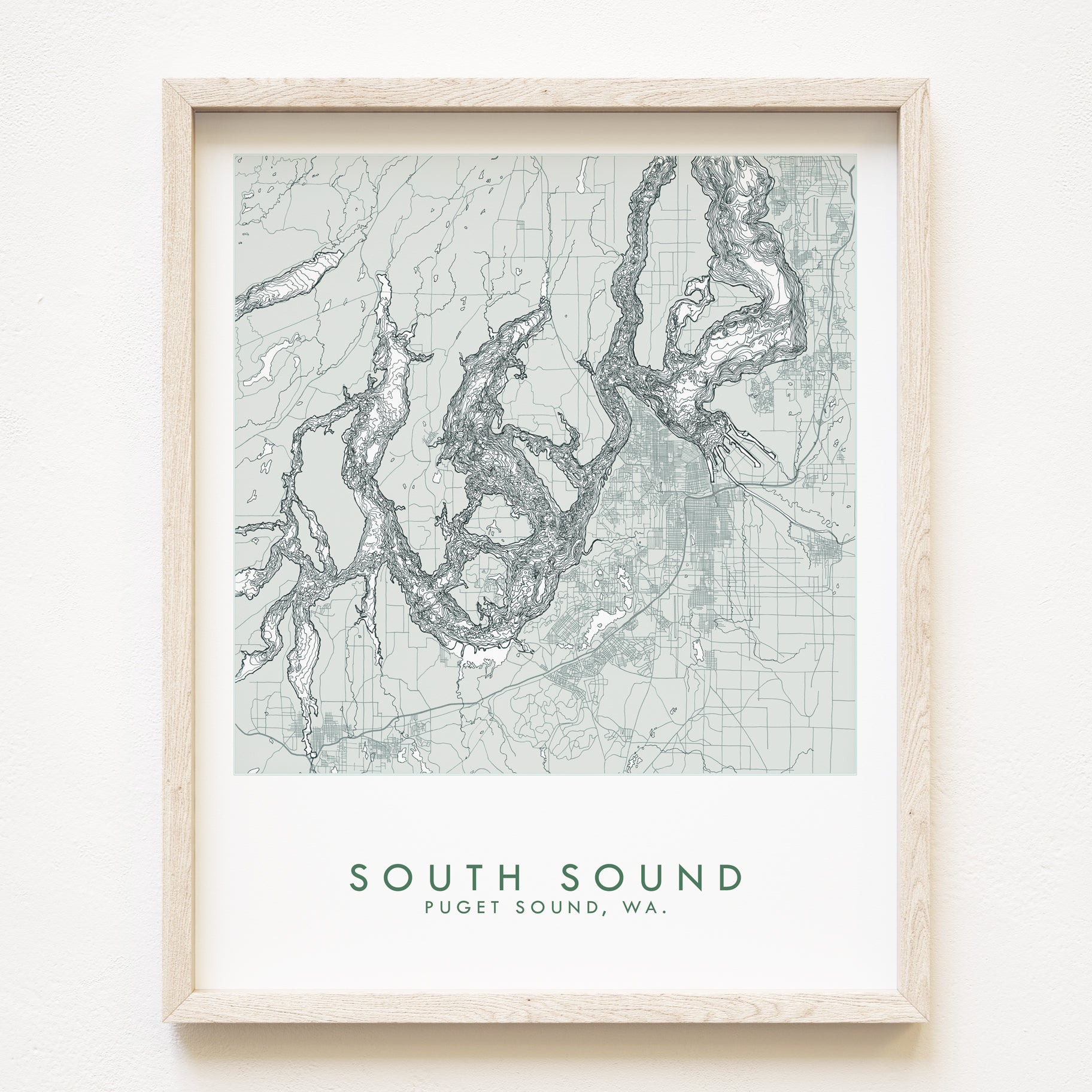 Custom YOUR AREA: "Sound Shores" Map: PRINT: Wholesale Only