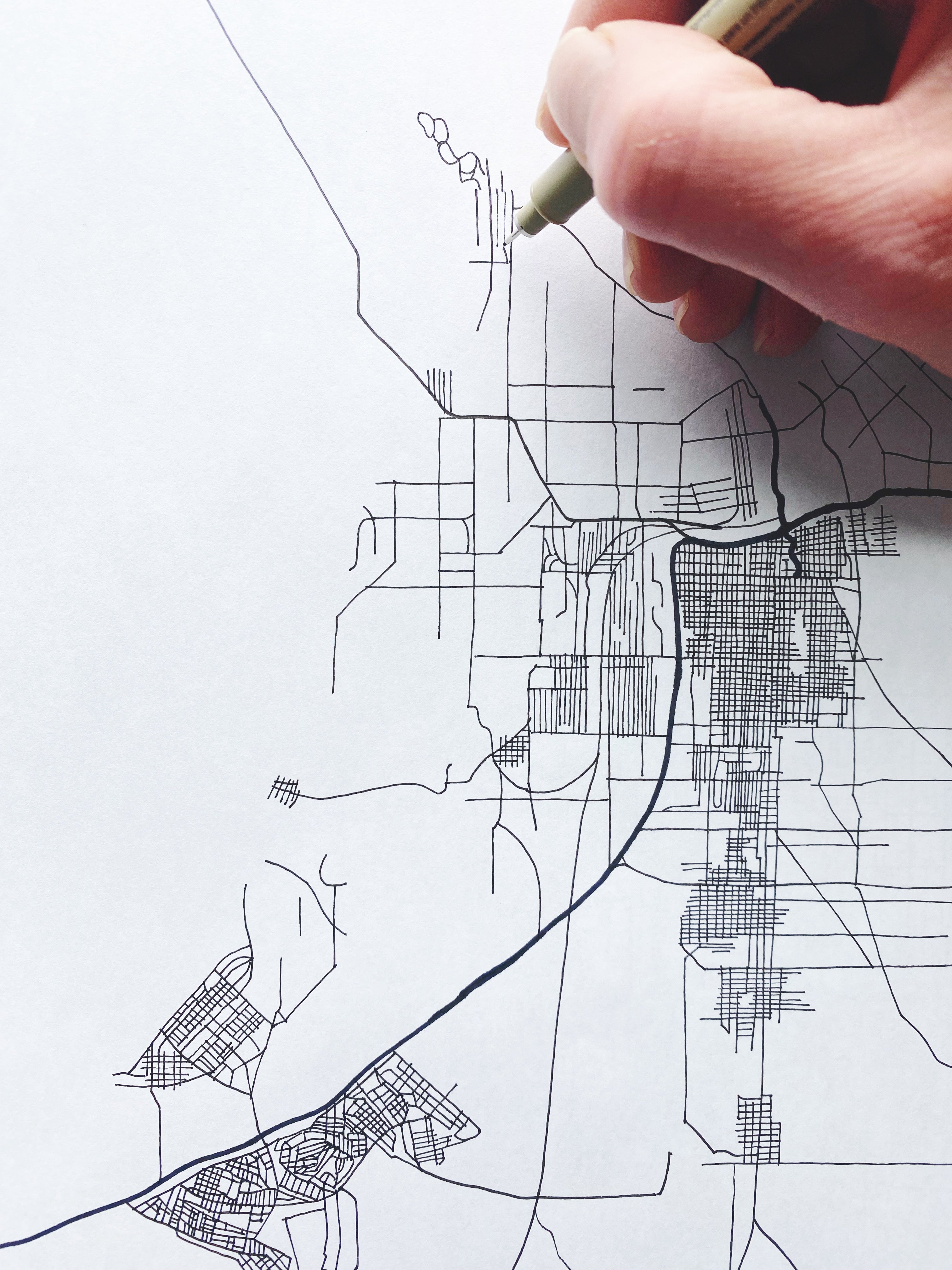 Custom YOUR AREA: "Sound Shores" Map: PRINT: Wholesale Only