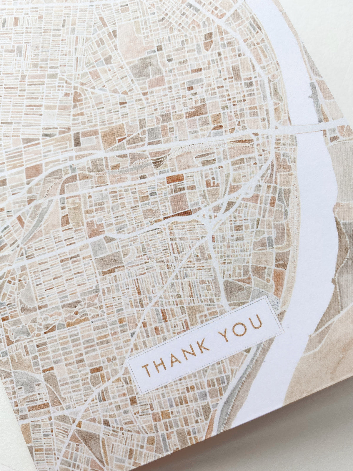 St. LOUIS Watercolor Map - thank you card (earth tones) — Turn-of-the ...