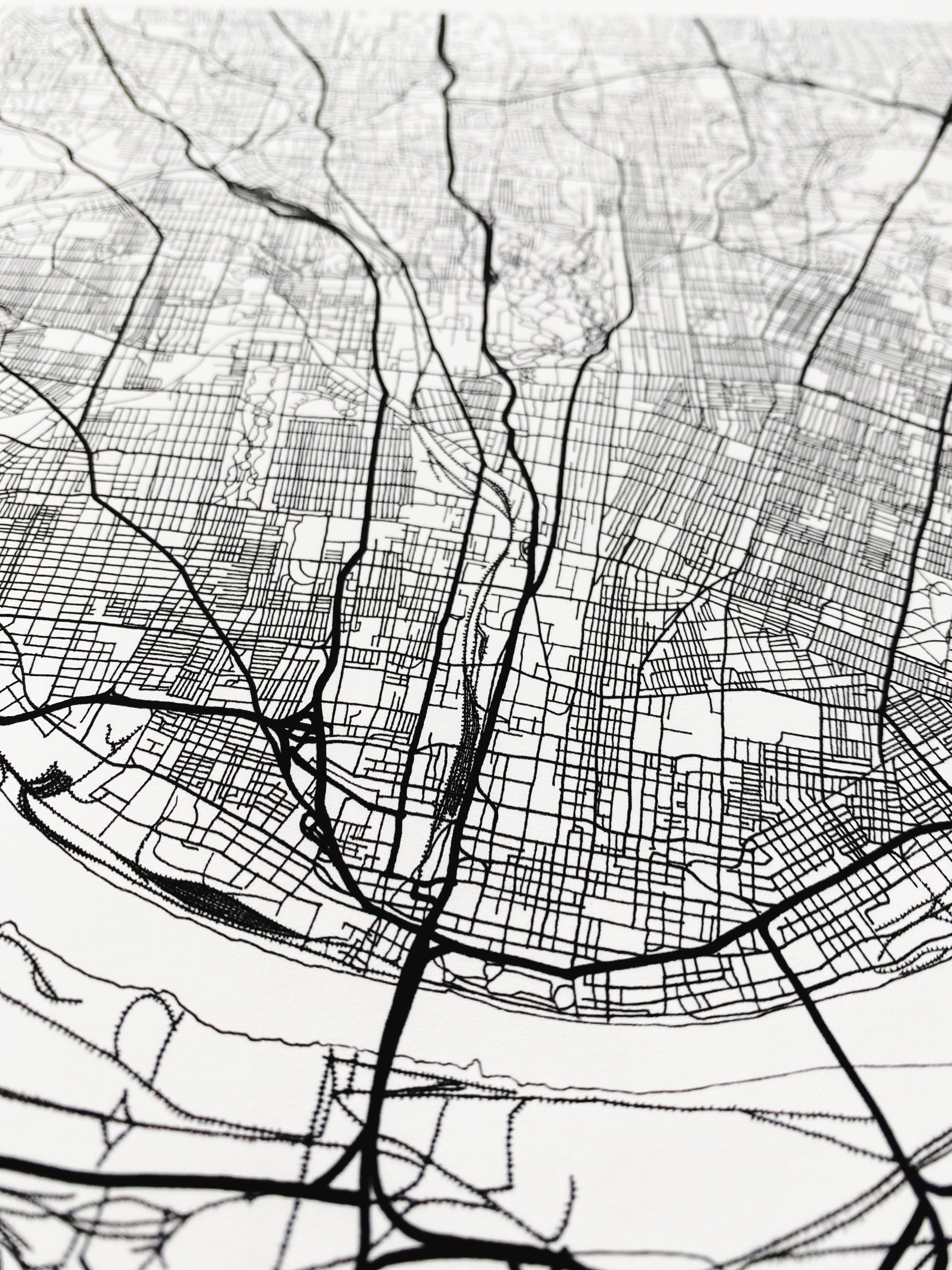 ST. LOUIS City Lines Map: PRINT — Turn-of-the-Centuries