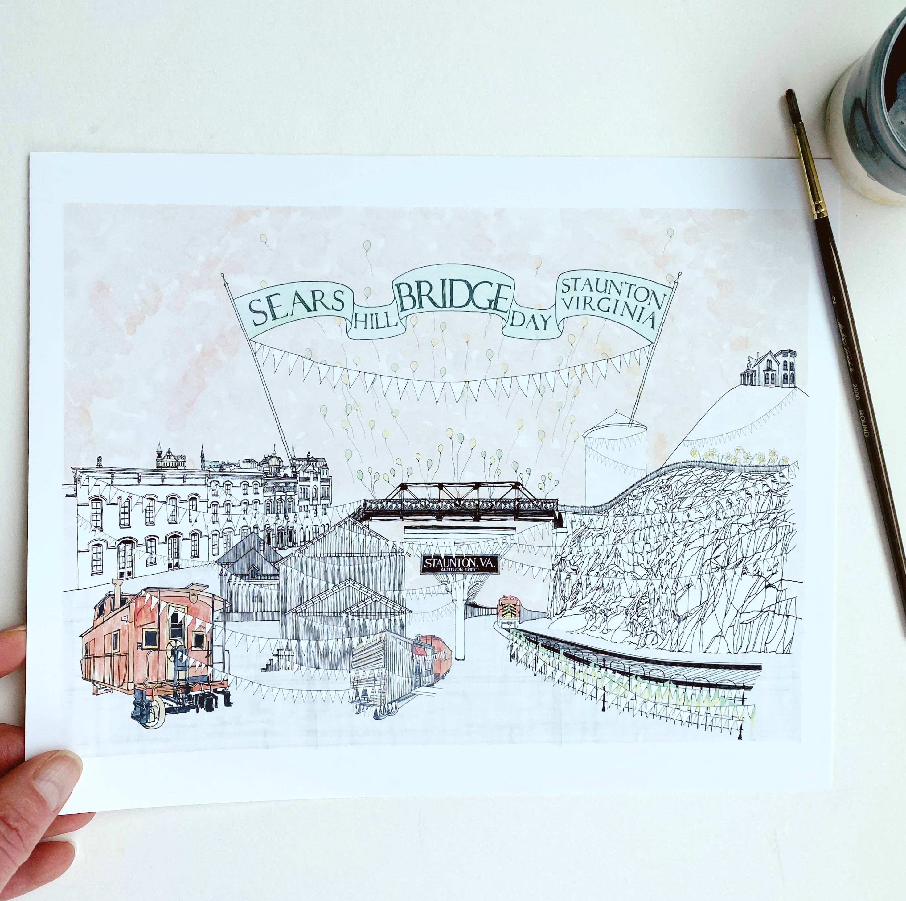 STAUNTON Virginia Sears Hill Bridge Day: PRINT