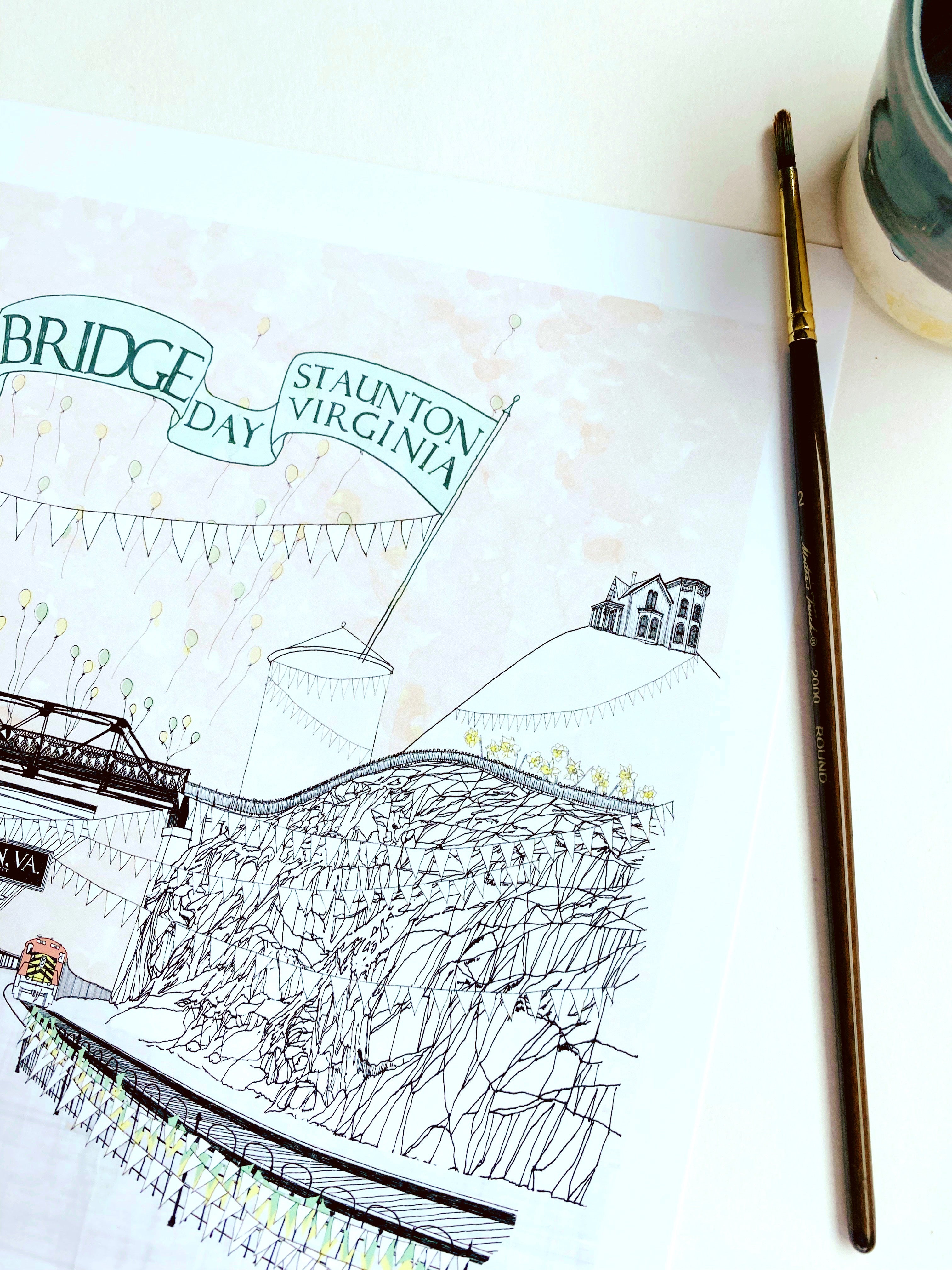 STAUNTON Virginia Sears Hill Bridge Day: PRINT