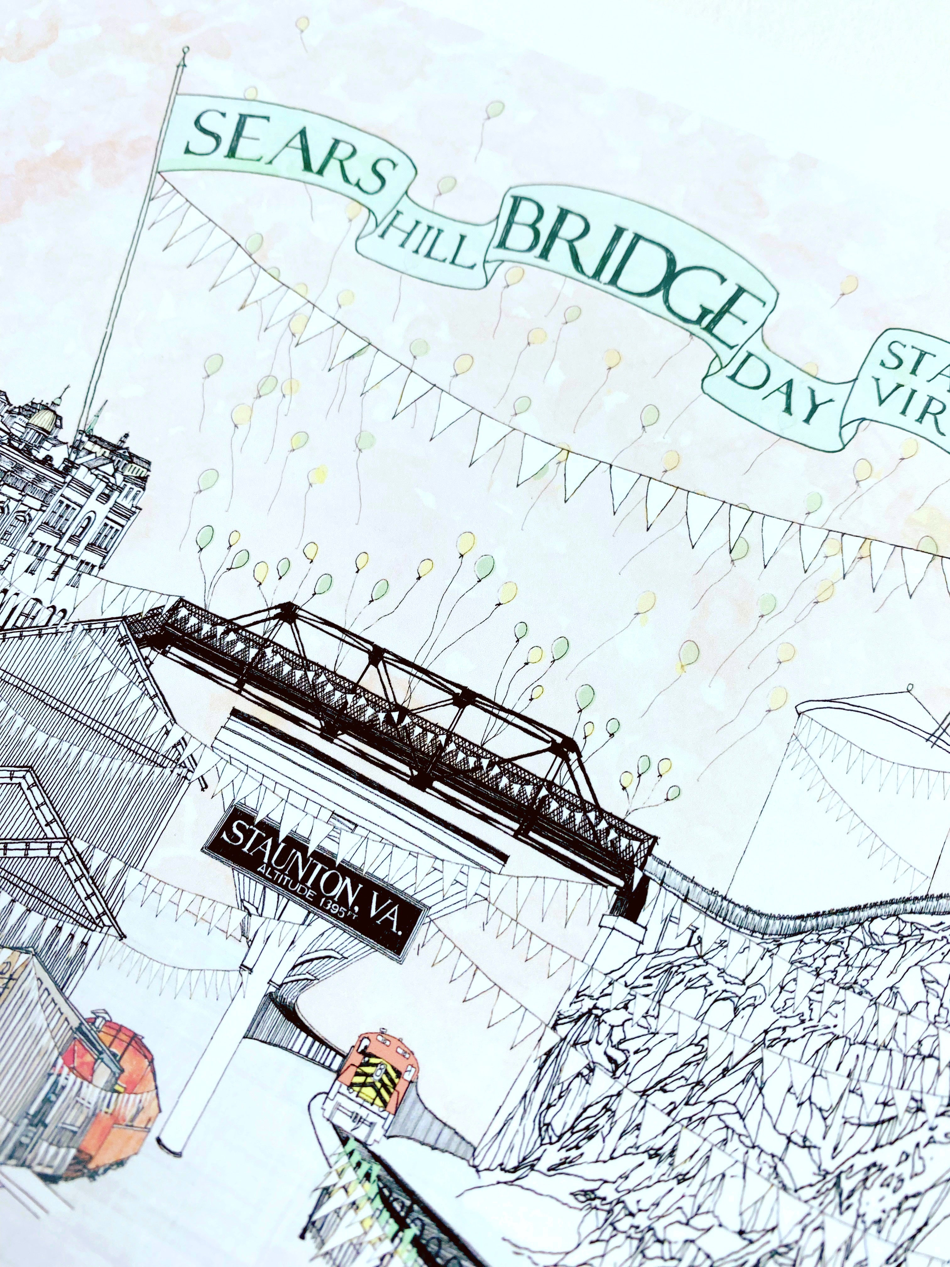 STAUNTON Virginia Sears Hill Bridge Day: PRINT