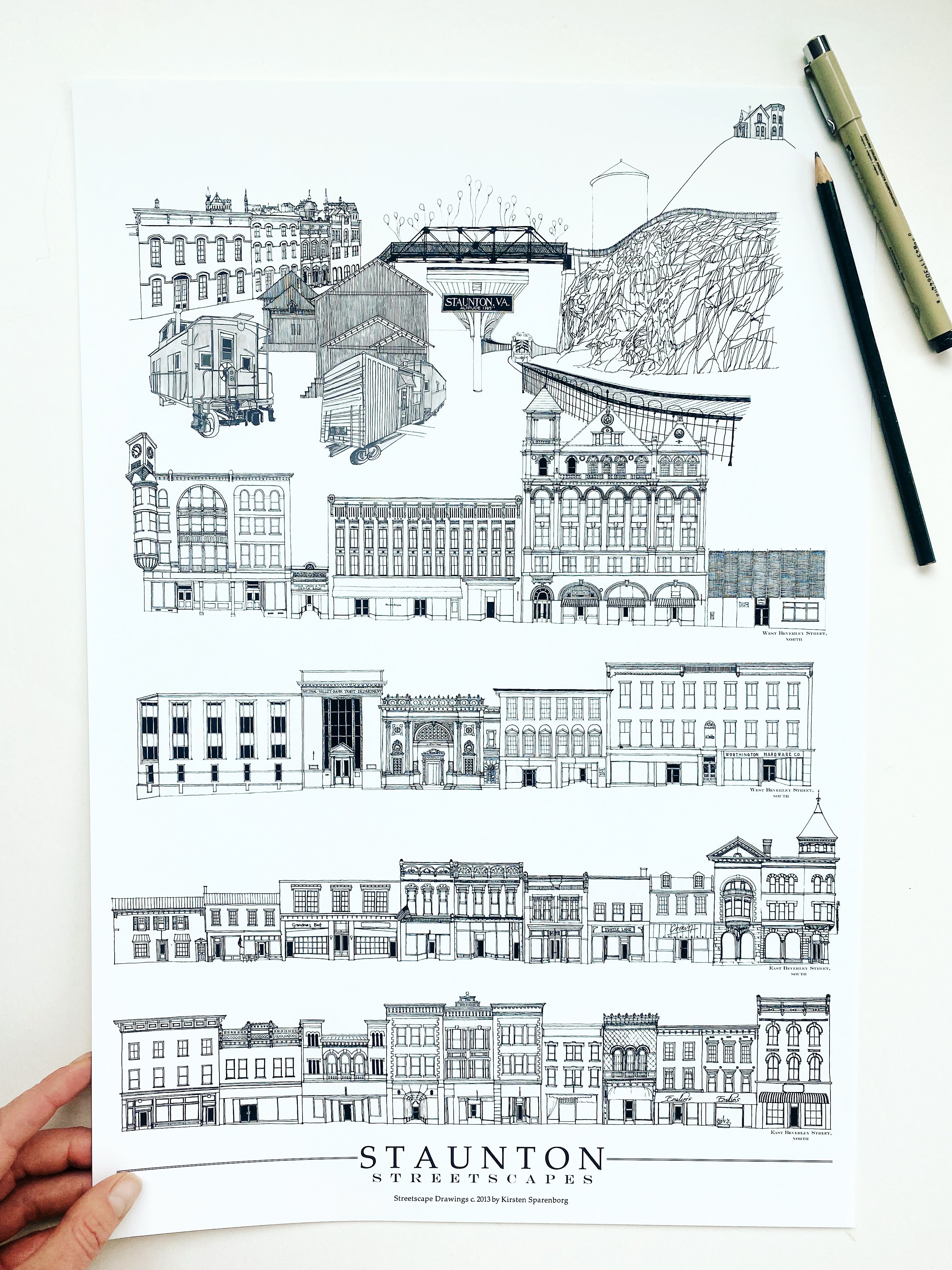 Staunton Virginia Sears Hill Streetscapes: ART PRINT