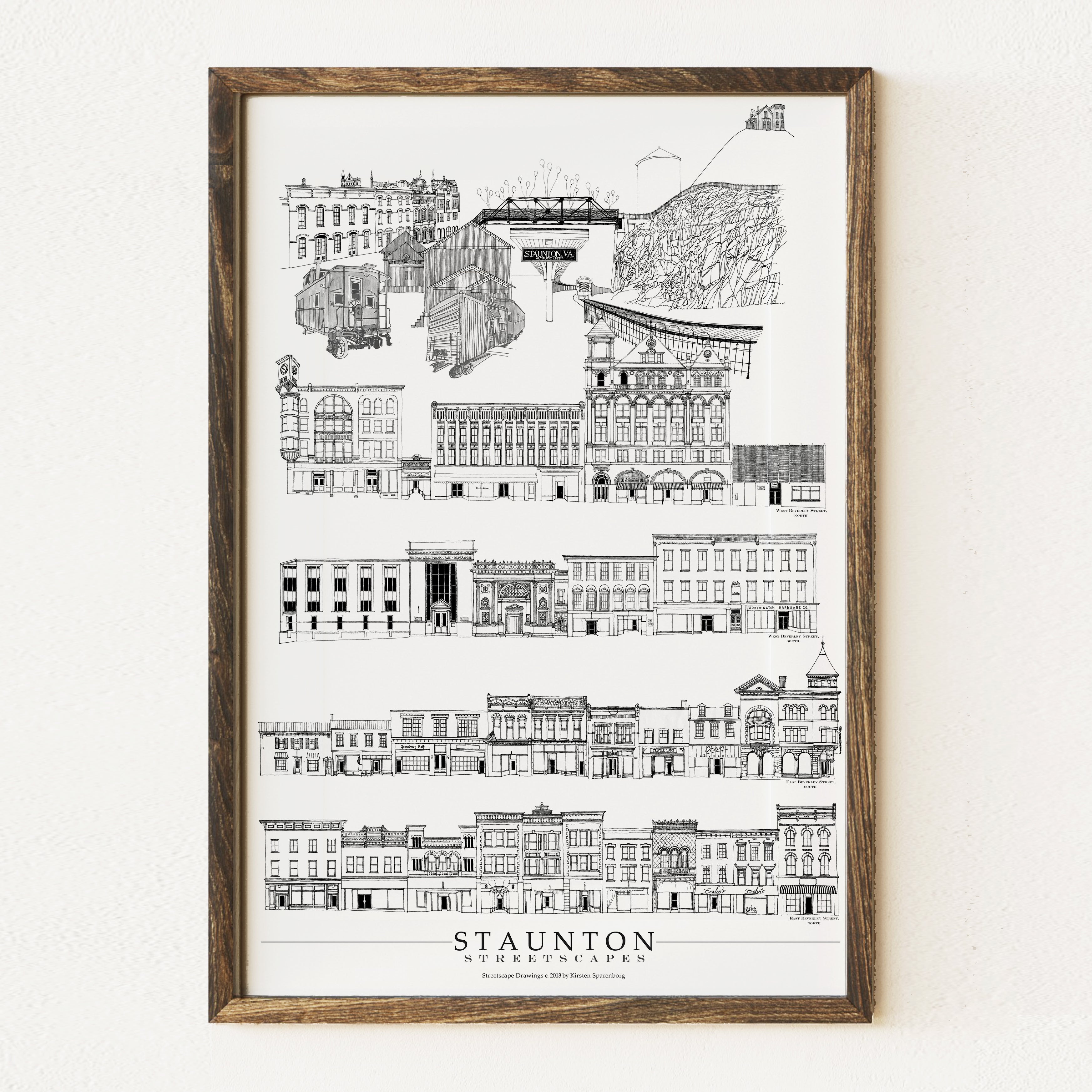 Staunton Virginia Sears Hill Streetscapes: ART PRINT