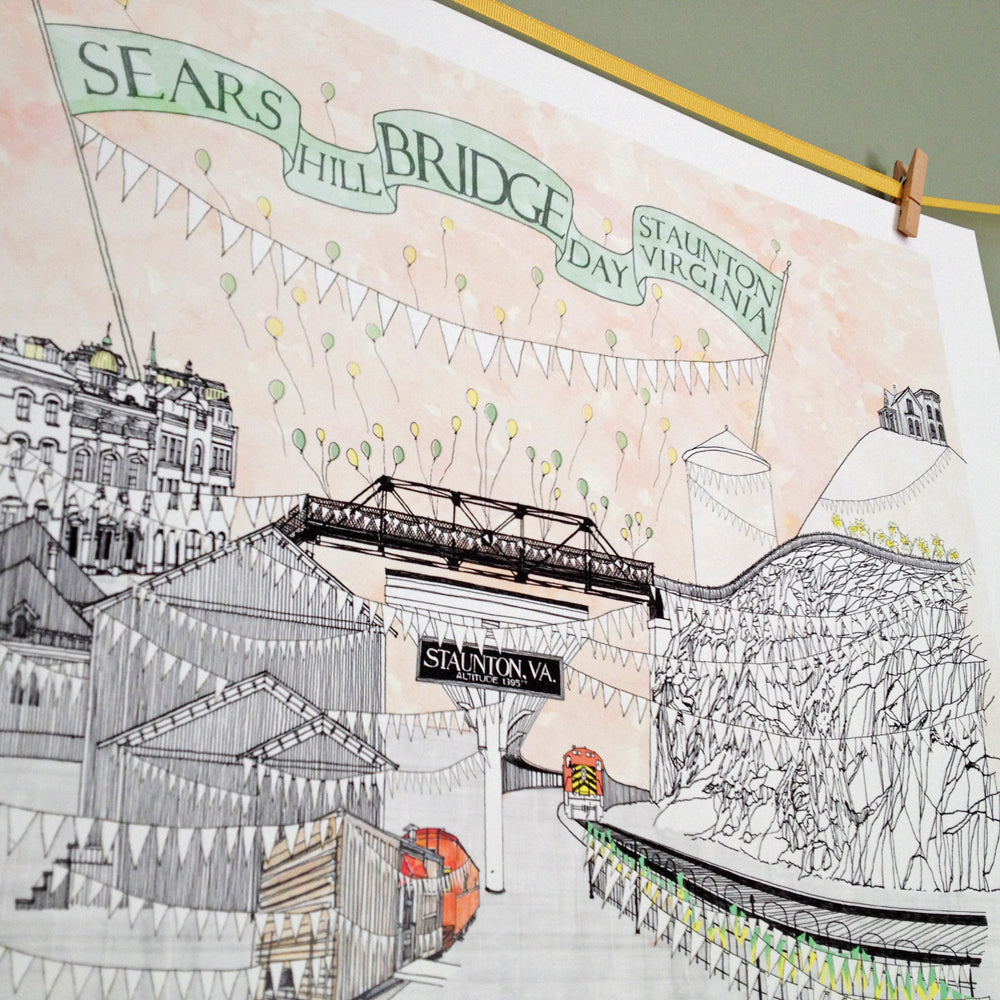 STAUNTON Virginia Sears Hill Bridge Day: PRINT