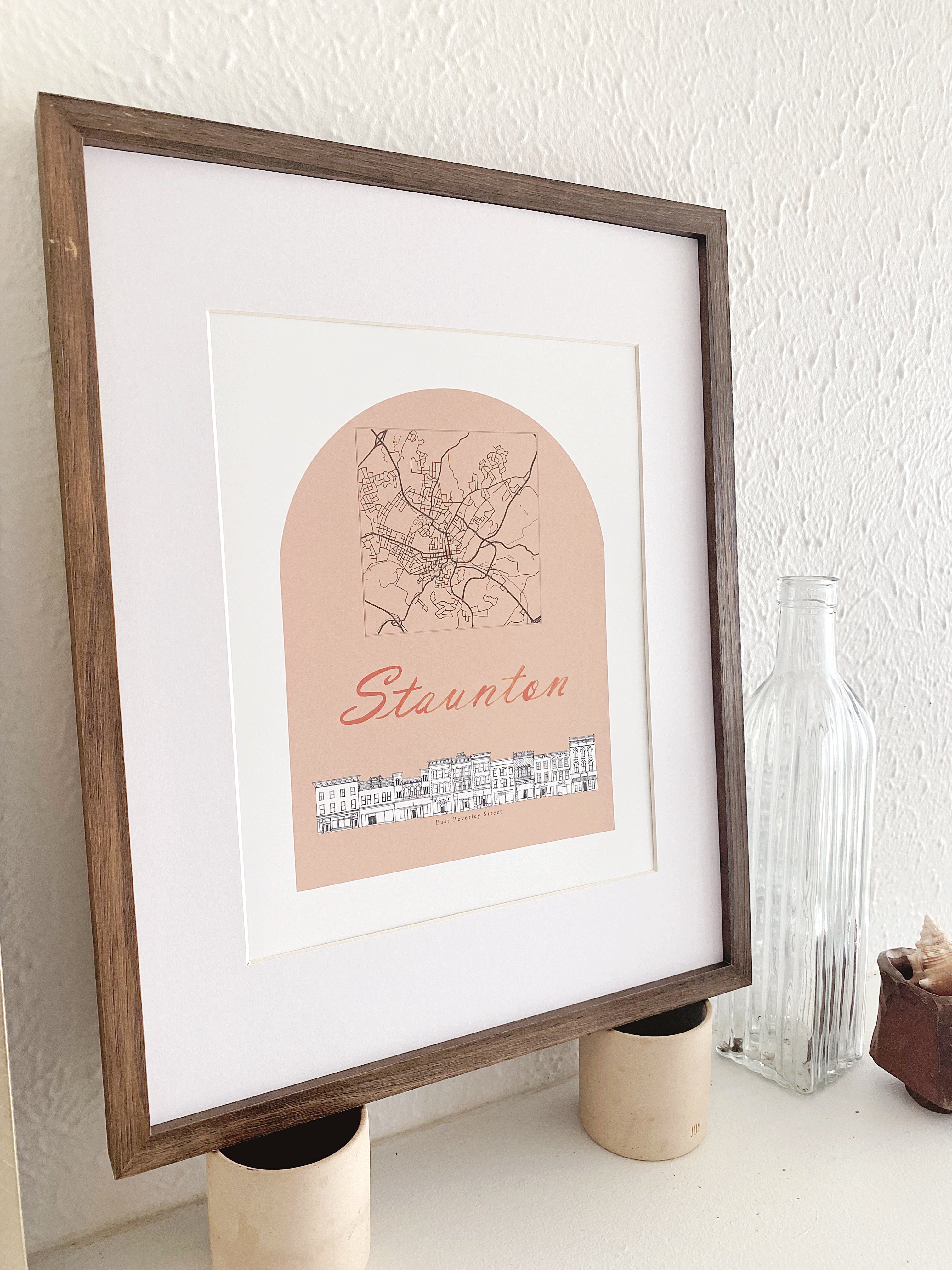 STAUNTON Virginia E. Beverley Streetscape + Map: PRINT