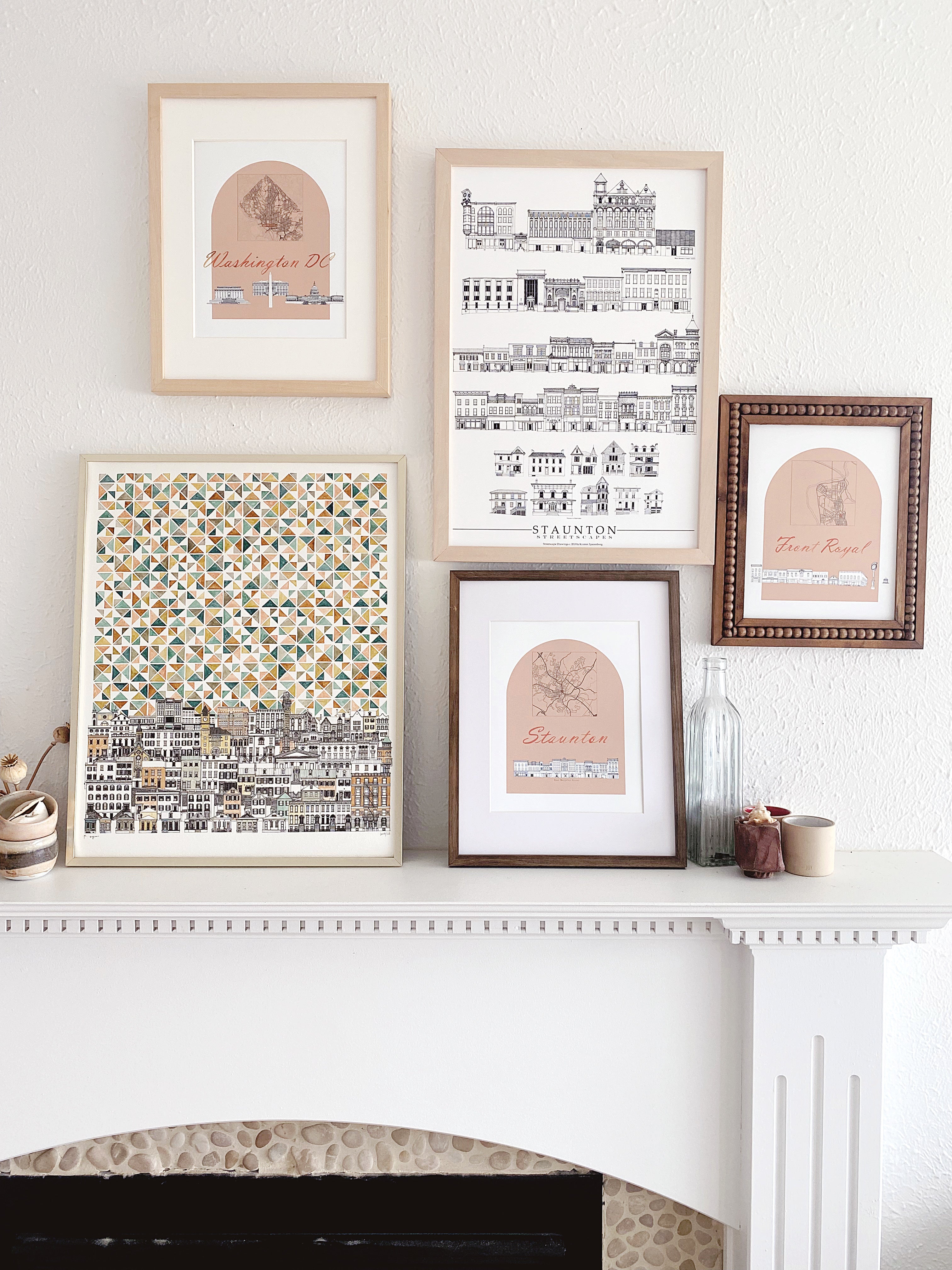 WASHINGTON DC National Mall Streetscape + Map: PRINT