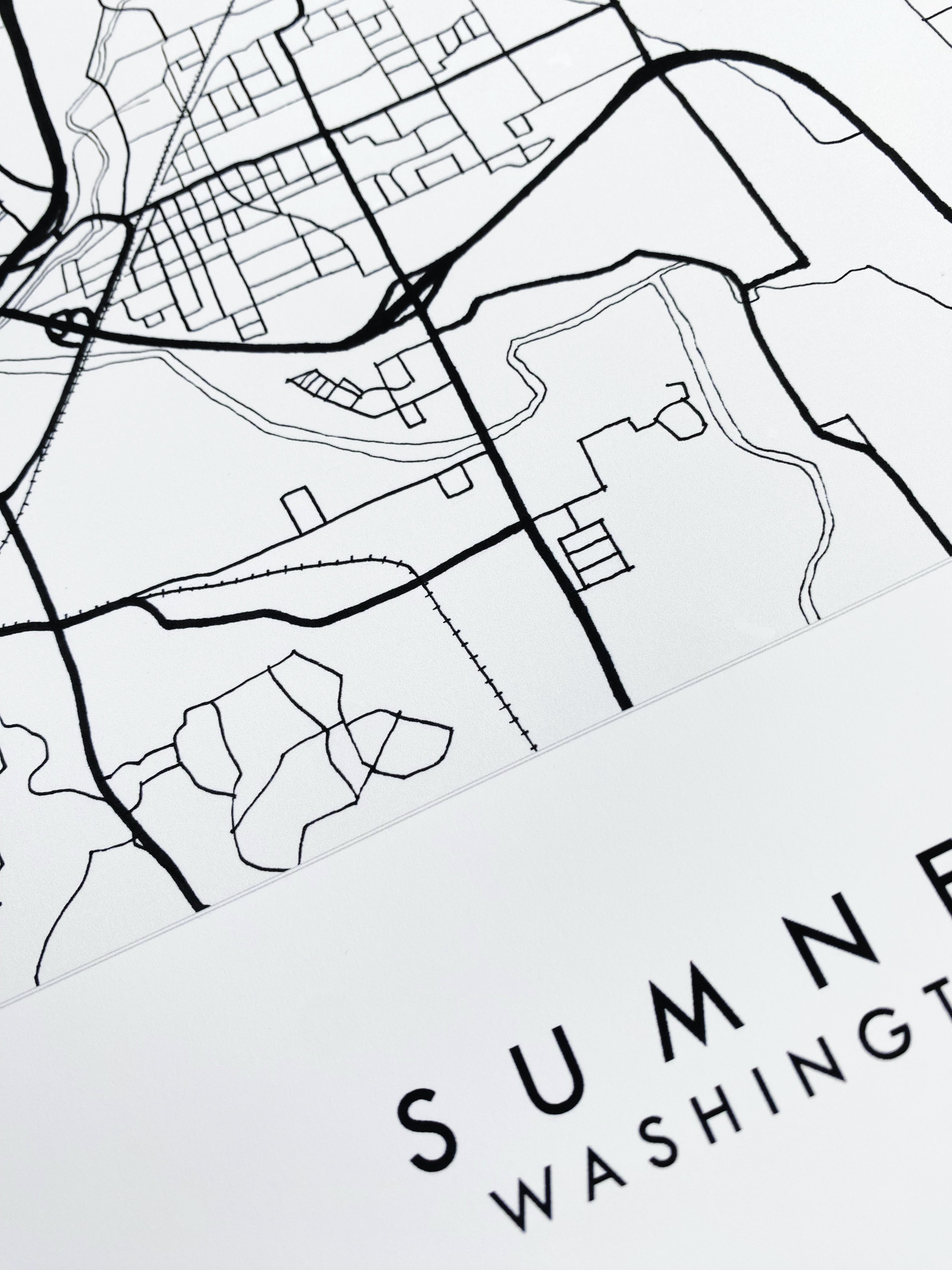 SUMNER Washington City Lines Map: PRINT