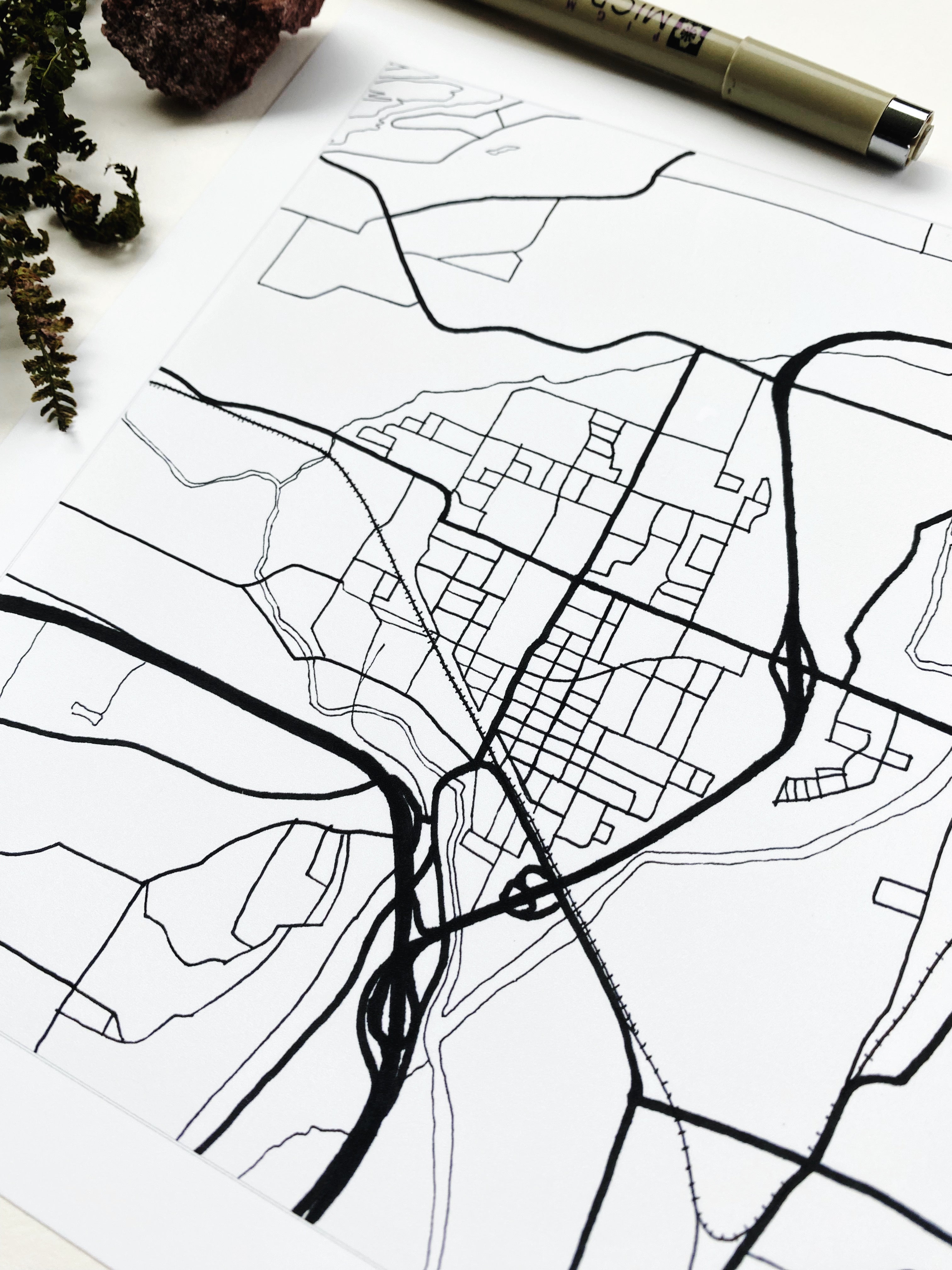 SUMNER Washington City Lines Map: PRINT