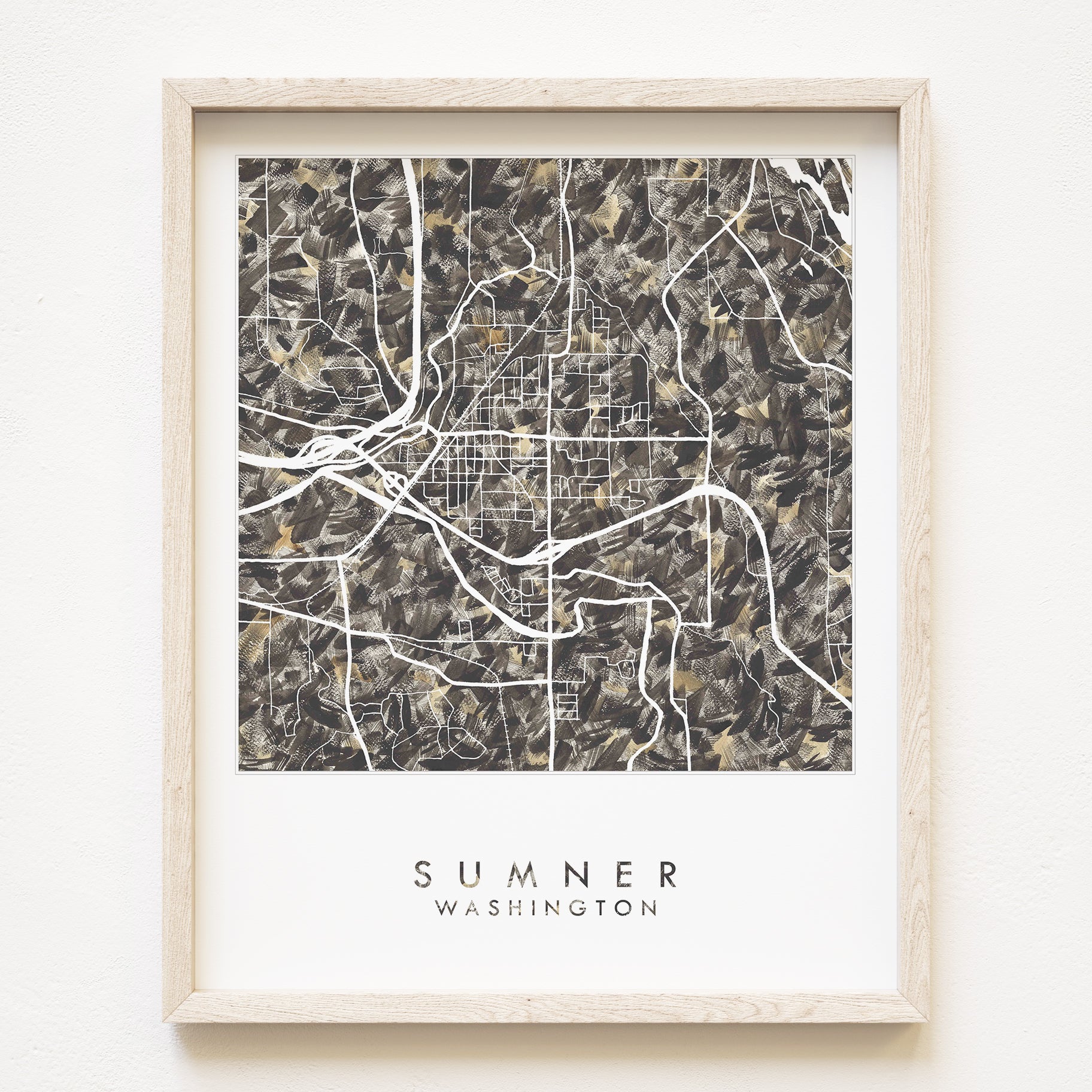 SUMNER Washington Urban Fabrics City Map: PRINT