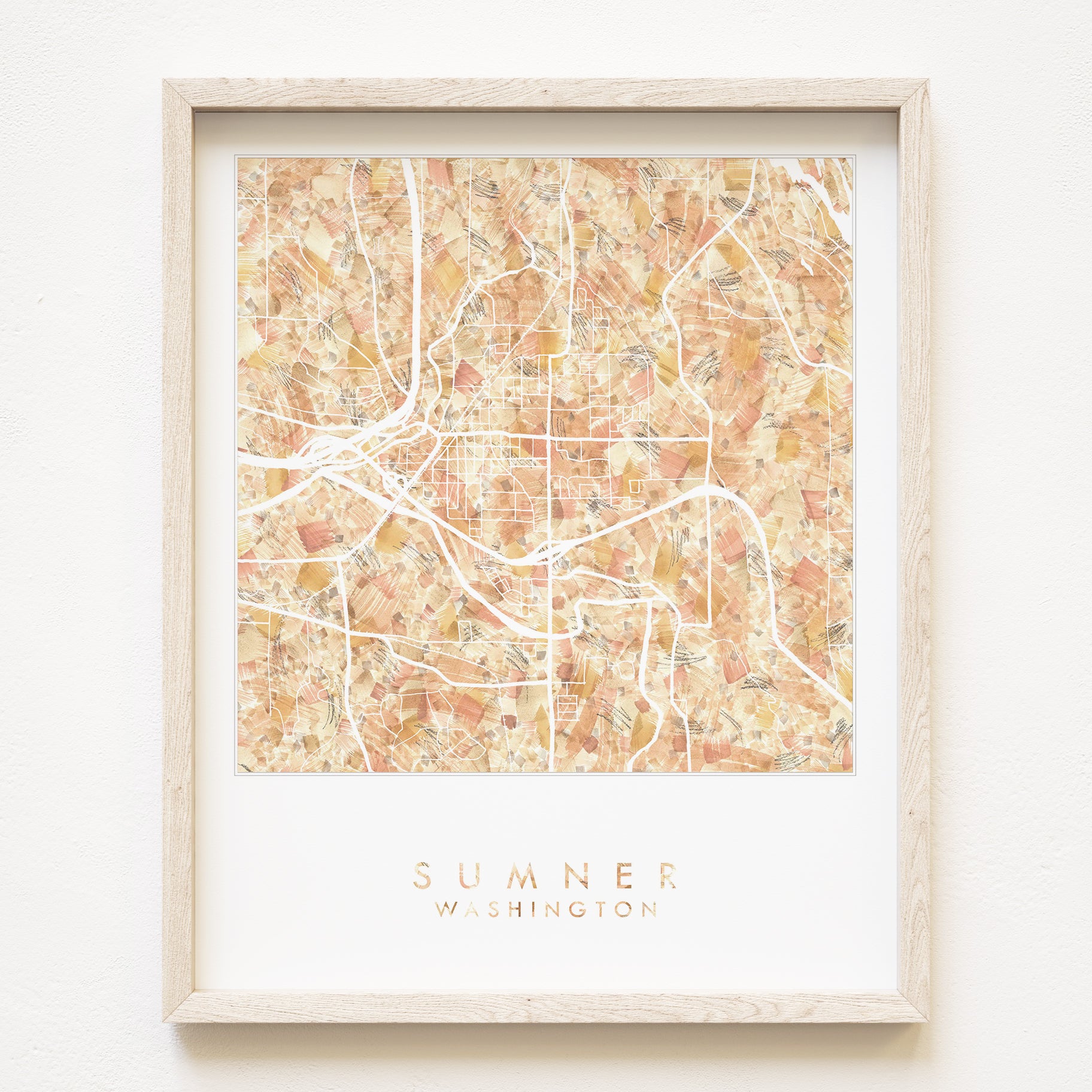SUMNER Washington Urban Fabrics City Map: PRINT