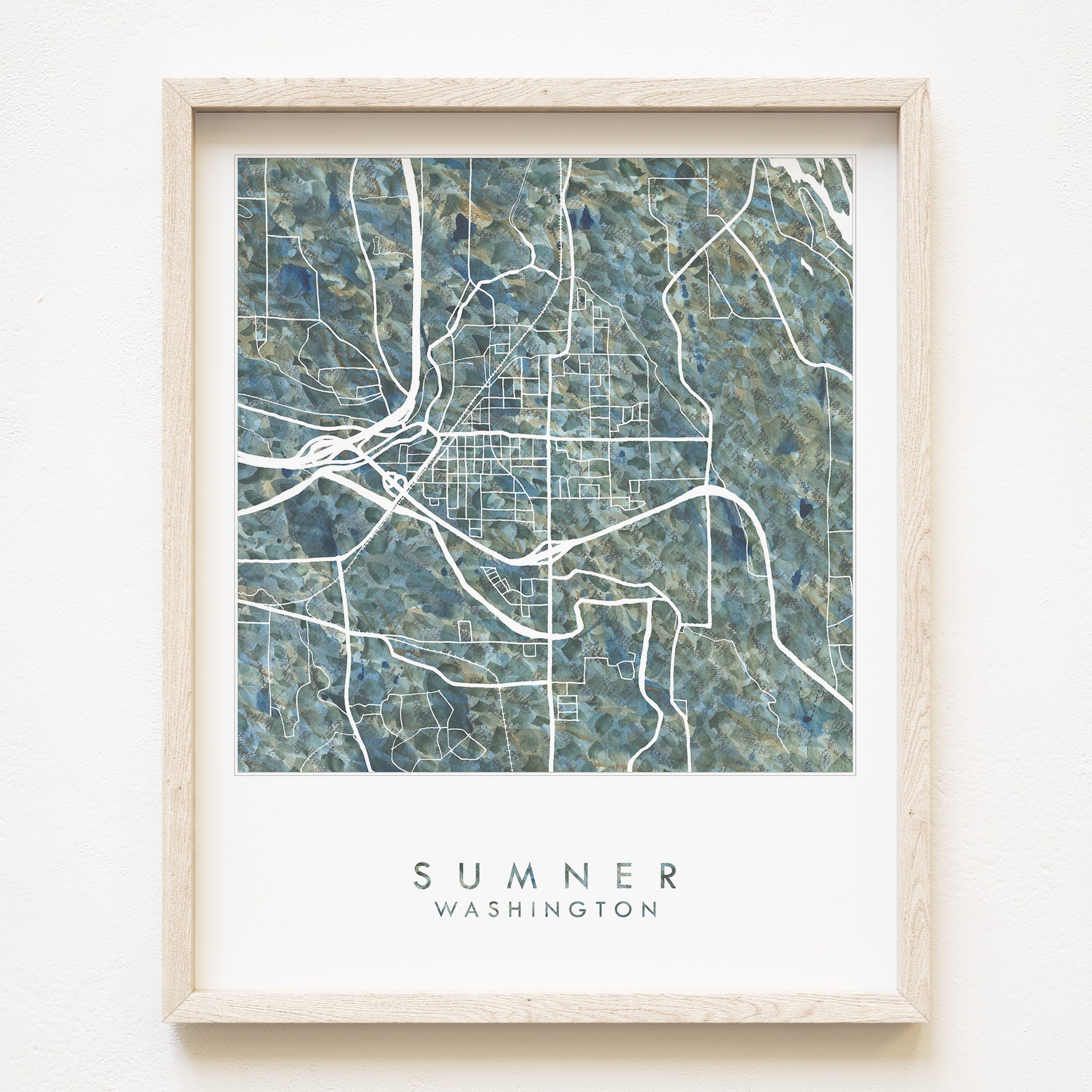 SUMNER Washington Urban Fabrics City Map: PRINT