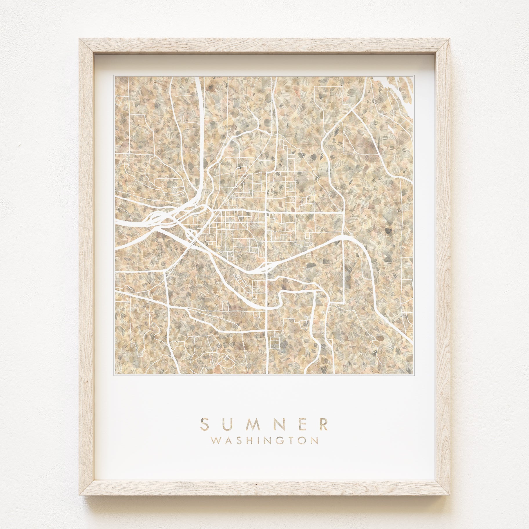 SUMNER Washington Urban Fabrics City Map: PRINT