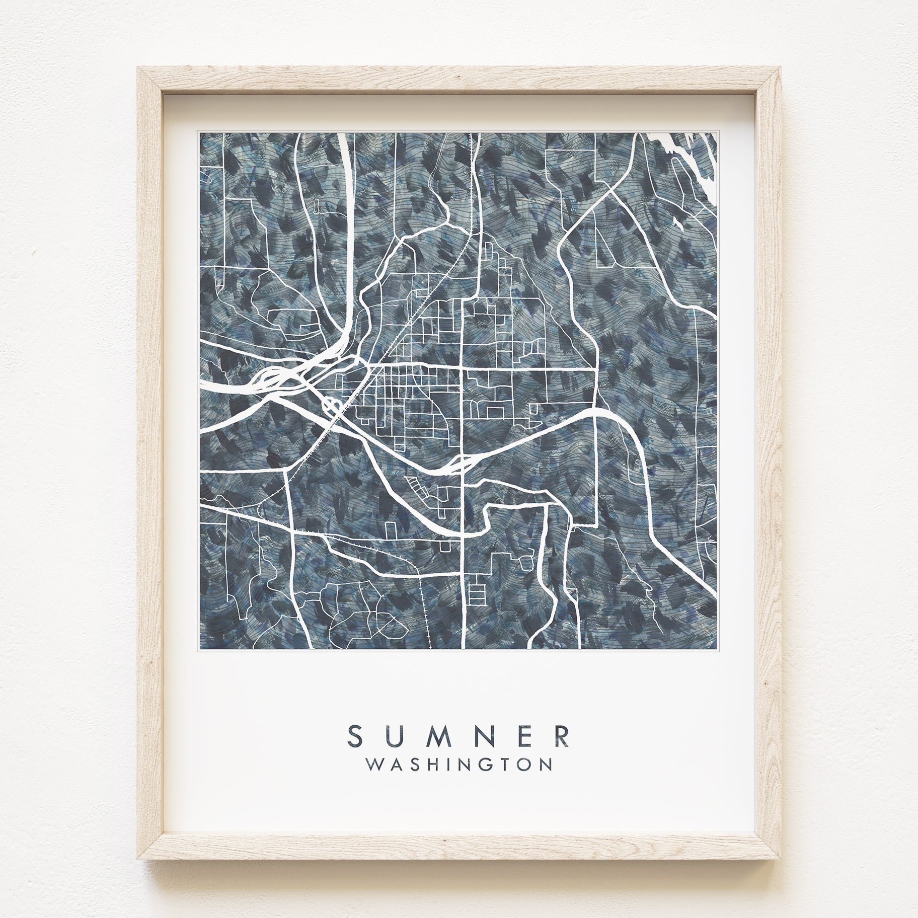 SUMNER Washington Urban Fabrics City Map: PRINT