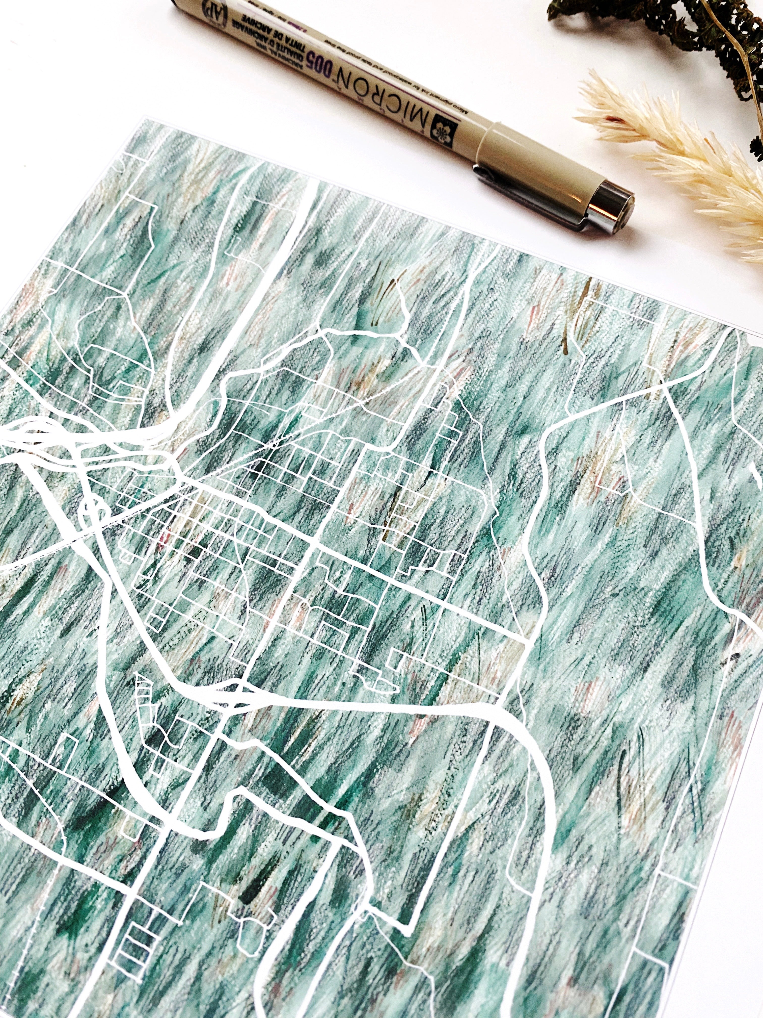 SUMNER Washington Urban Fabrics City Map: PRINT