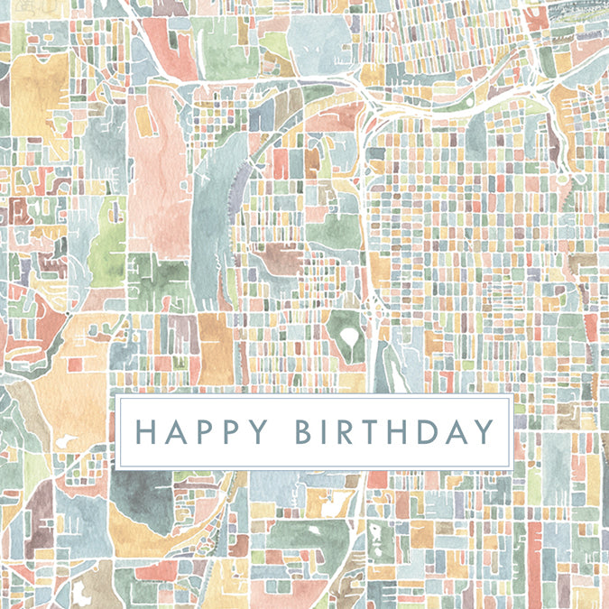 Customize YOUR CITY/PLACE Art Map: GREETING CARD: Wholesale Only