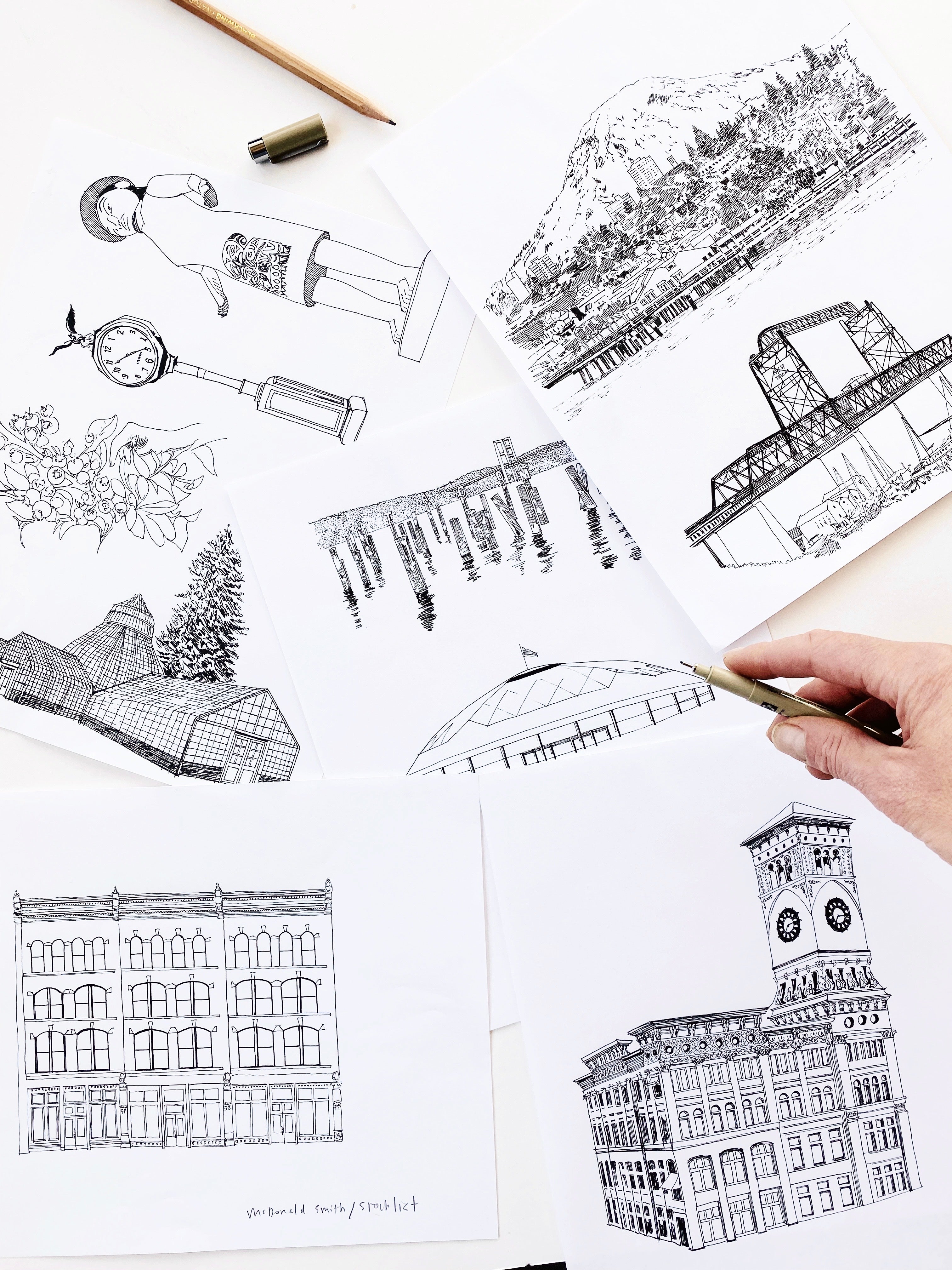 TACOMA Washington "Charms" Map: PRINT