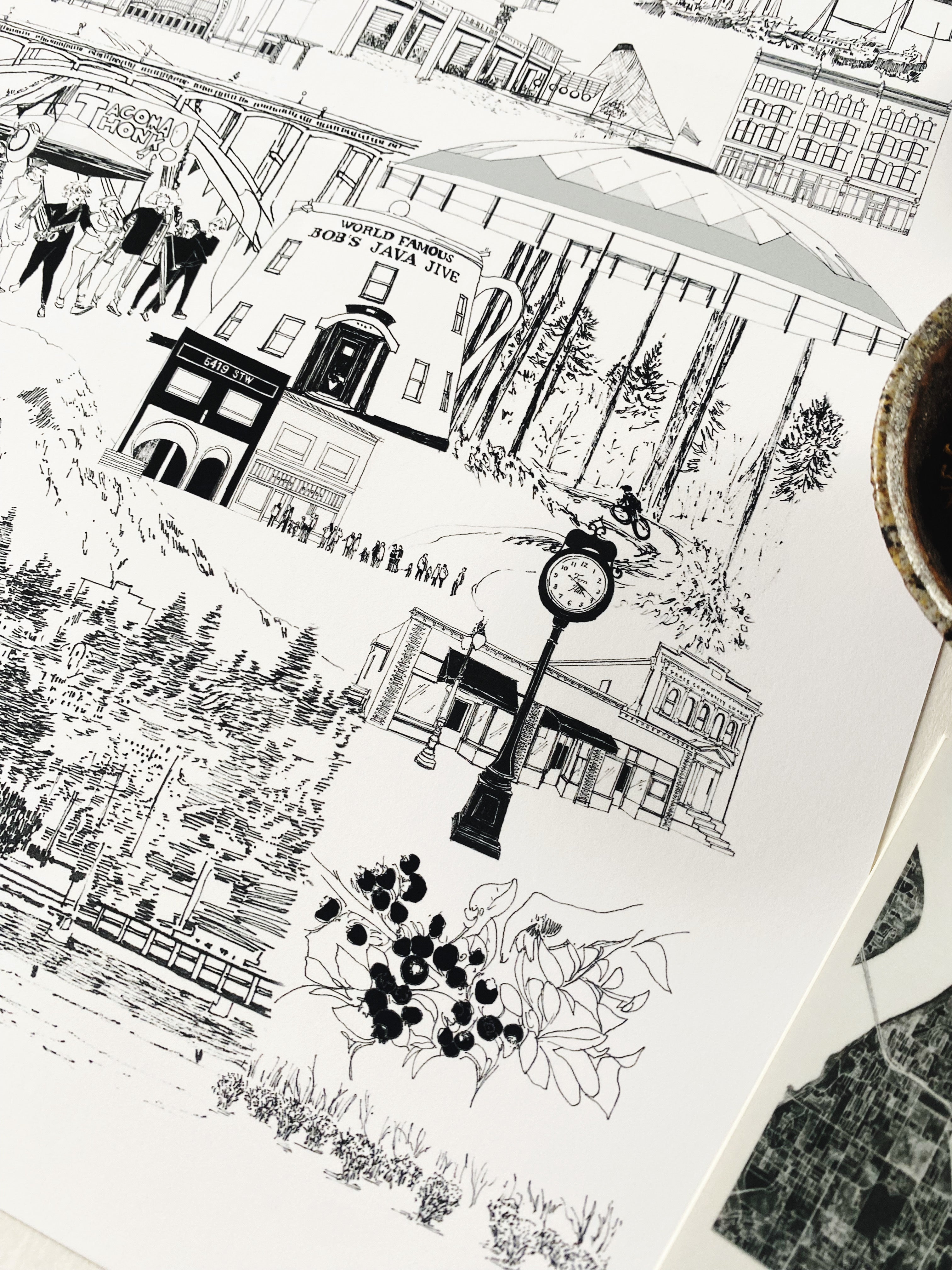 TACOMA Washington "Just Charms": PRINT