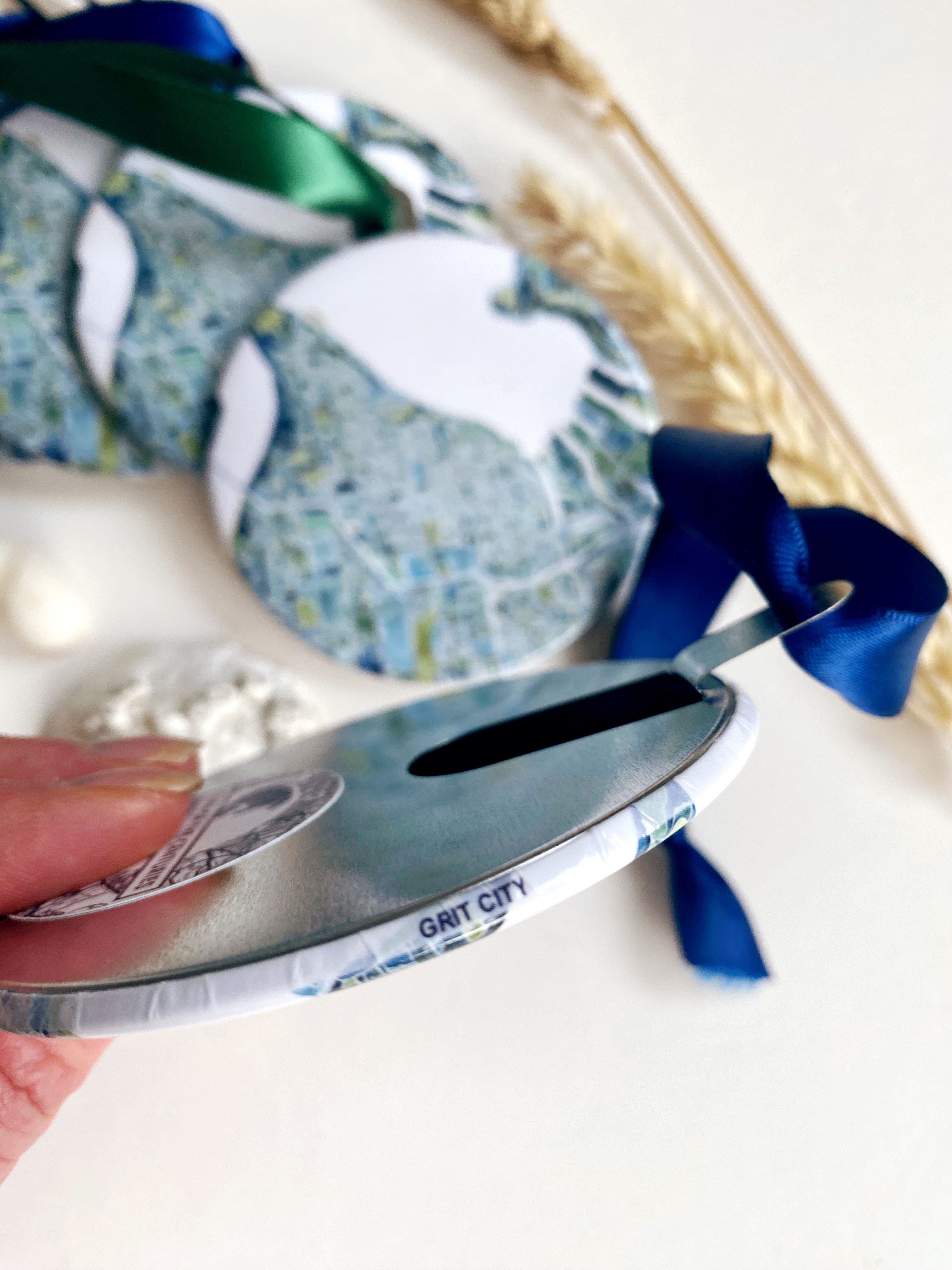 TACOMA Washington PNW Watercolor Map: ORNAMENT