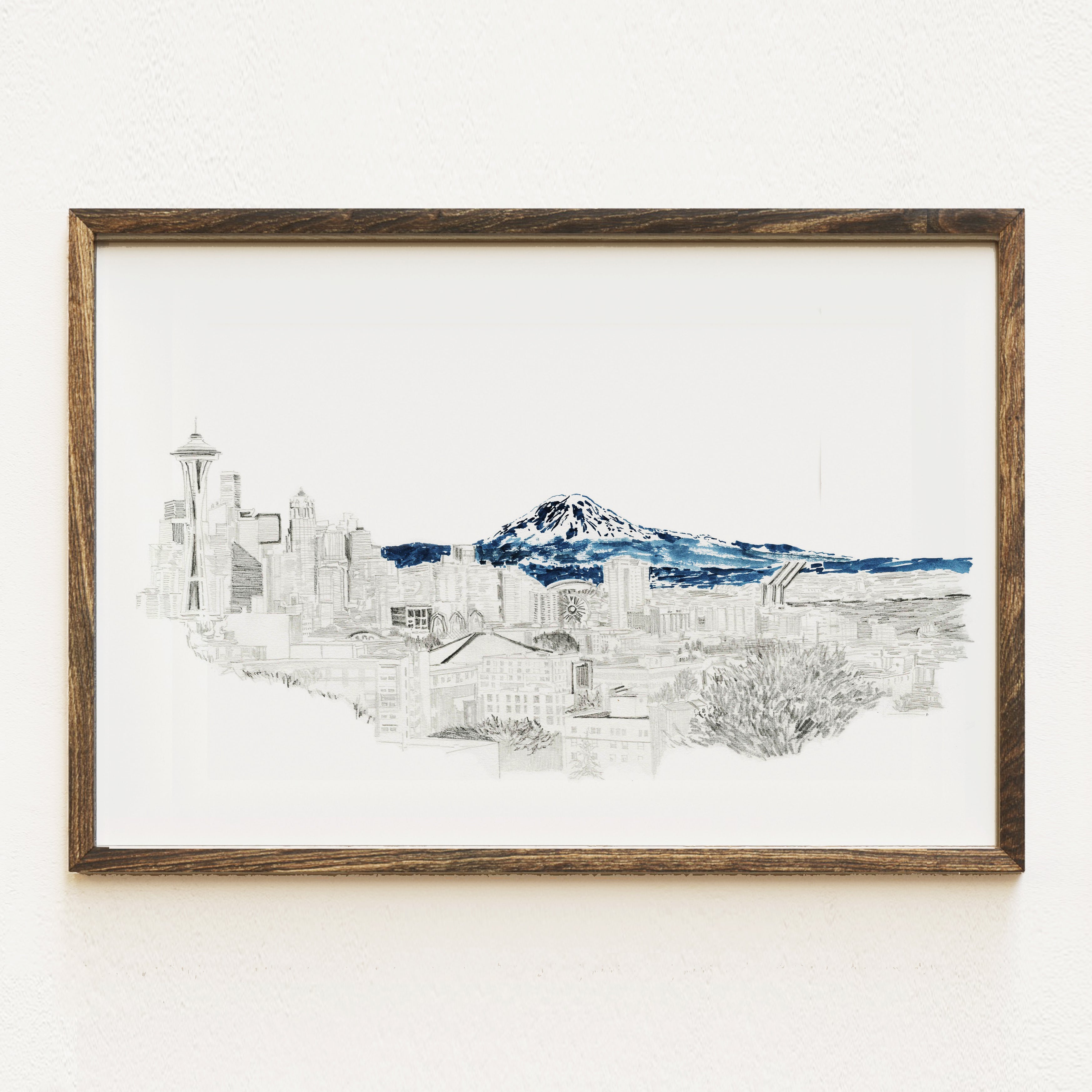 SEATTLE + TAHOMA / Mount Rainier, Washington USA Mountain Art