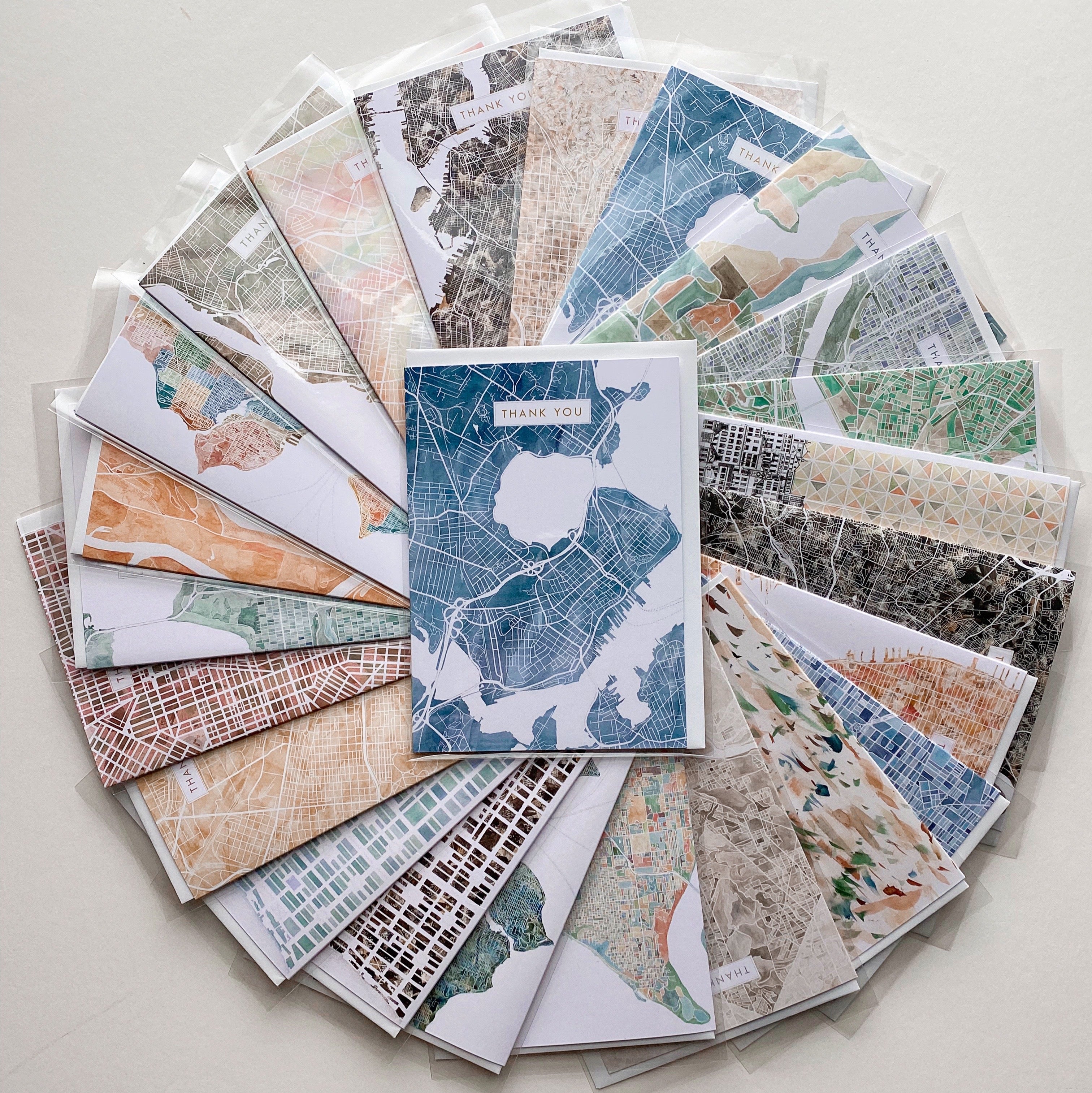 Customize YOUR CITY/PLACE Art Map: GREETING CARD: Wholesale Only