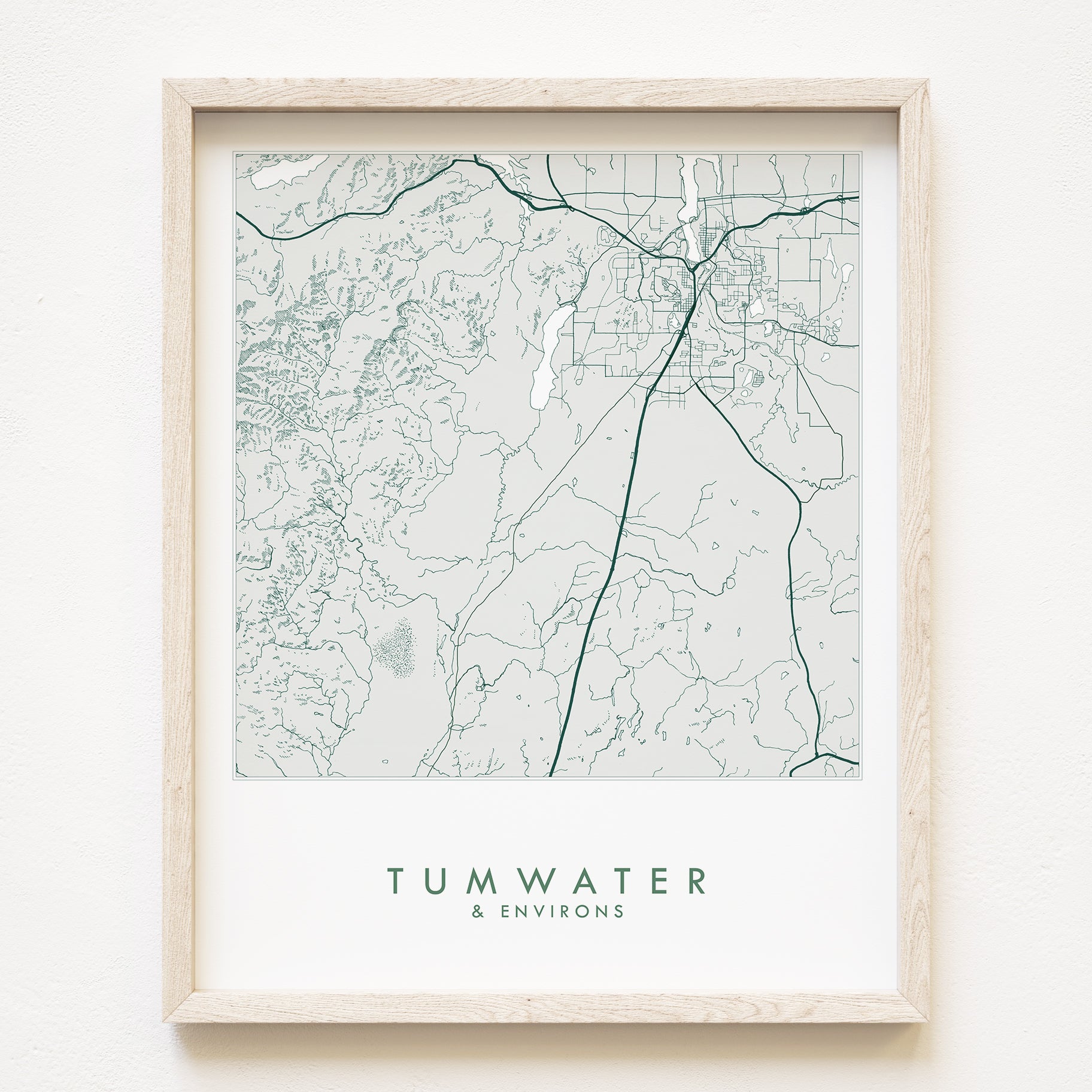 Custom YOUR AREA: "Sound Shores" Map: PRINT: Wholesale Only