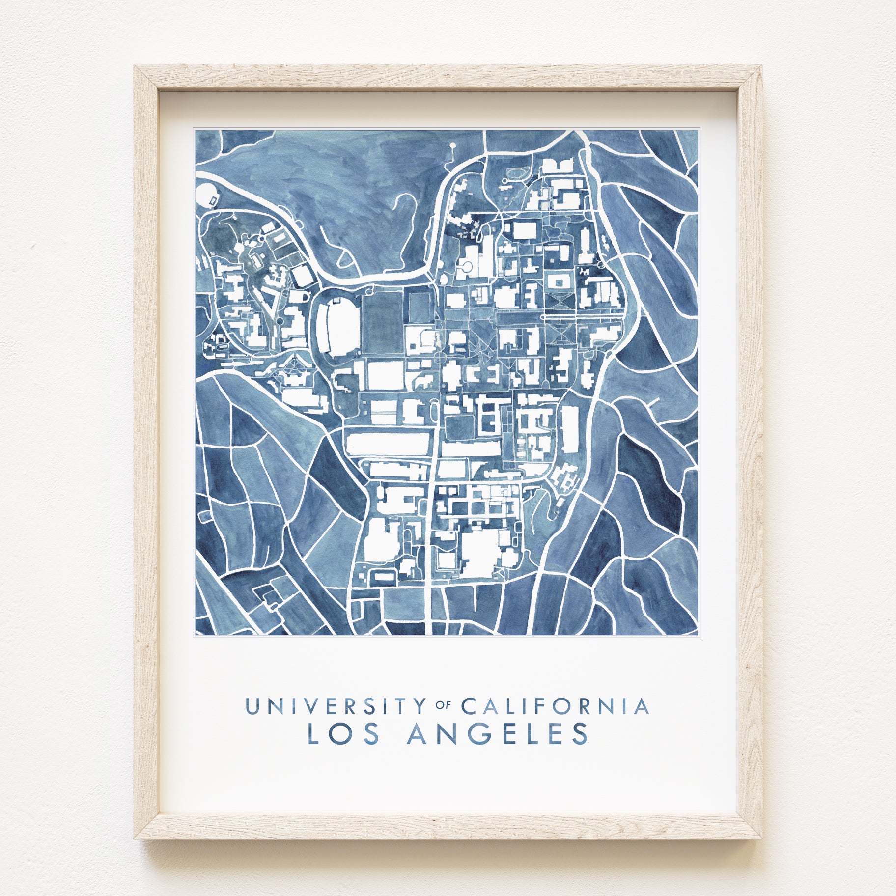UCLA Campus Watercolor Map: PRINT