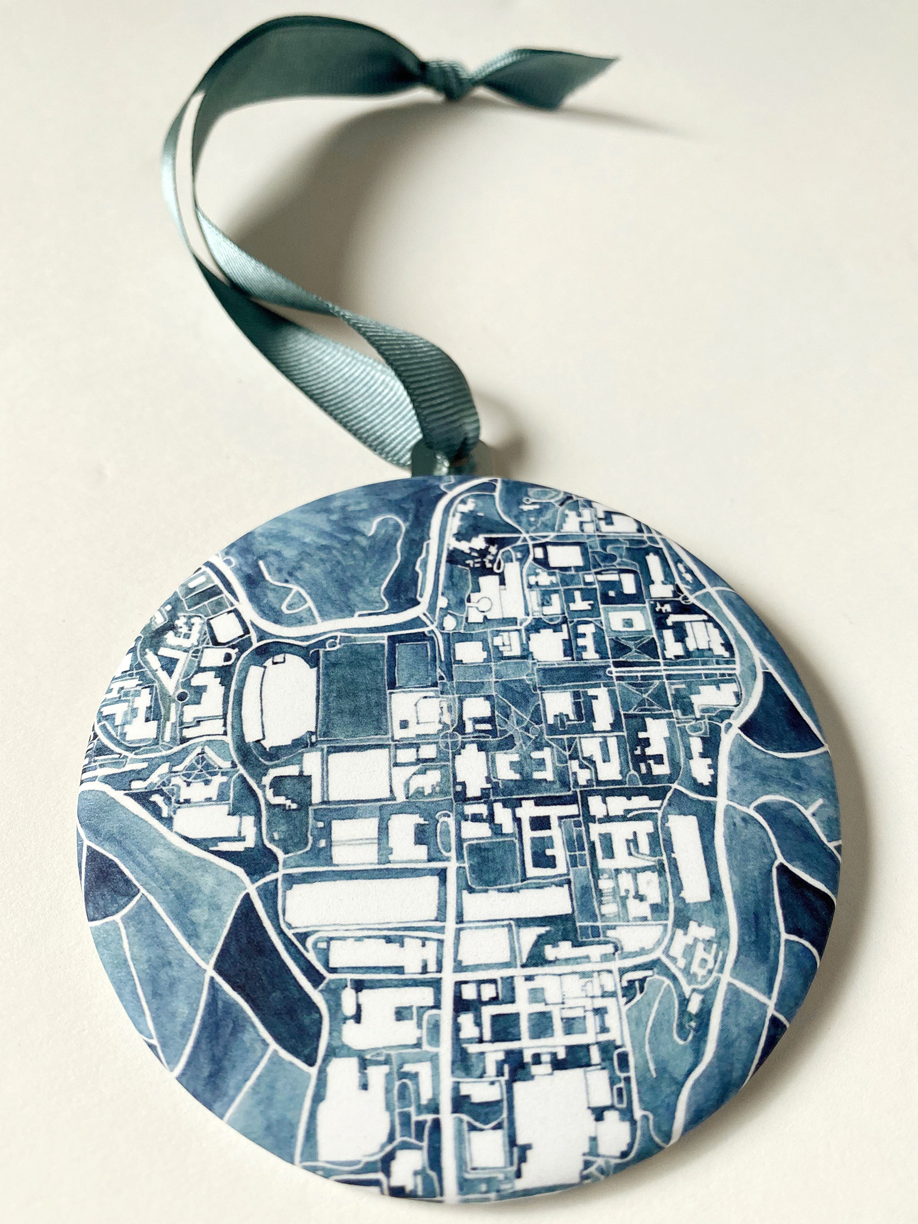 Customize YOUR CITY/PLACE Art Map: ORNAMENT: Wholesale Only