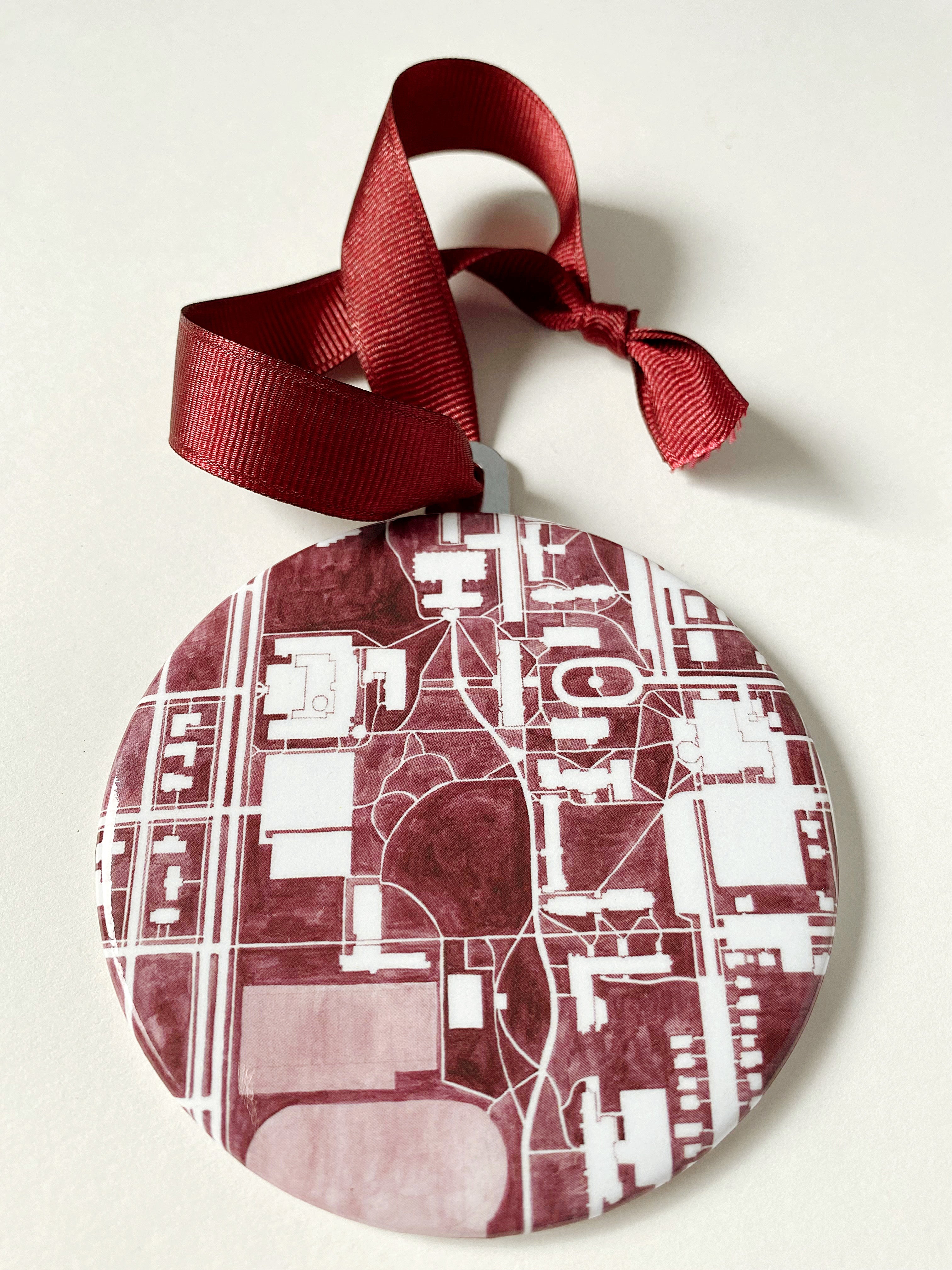 Customize YOUR CITY/PLACE Art Map: ORNAMENT: Wholesale Only