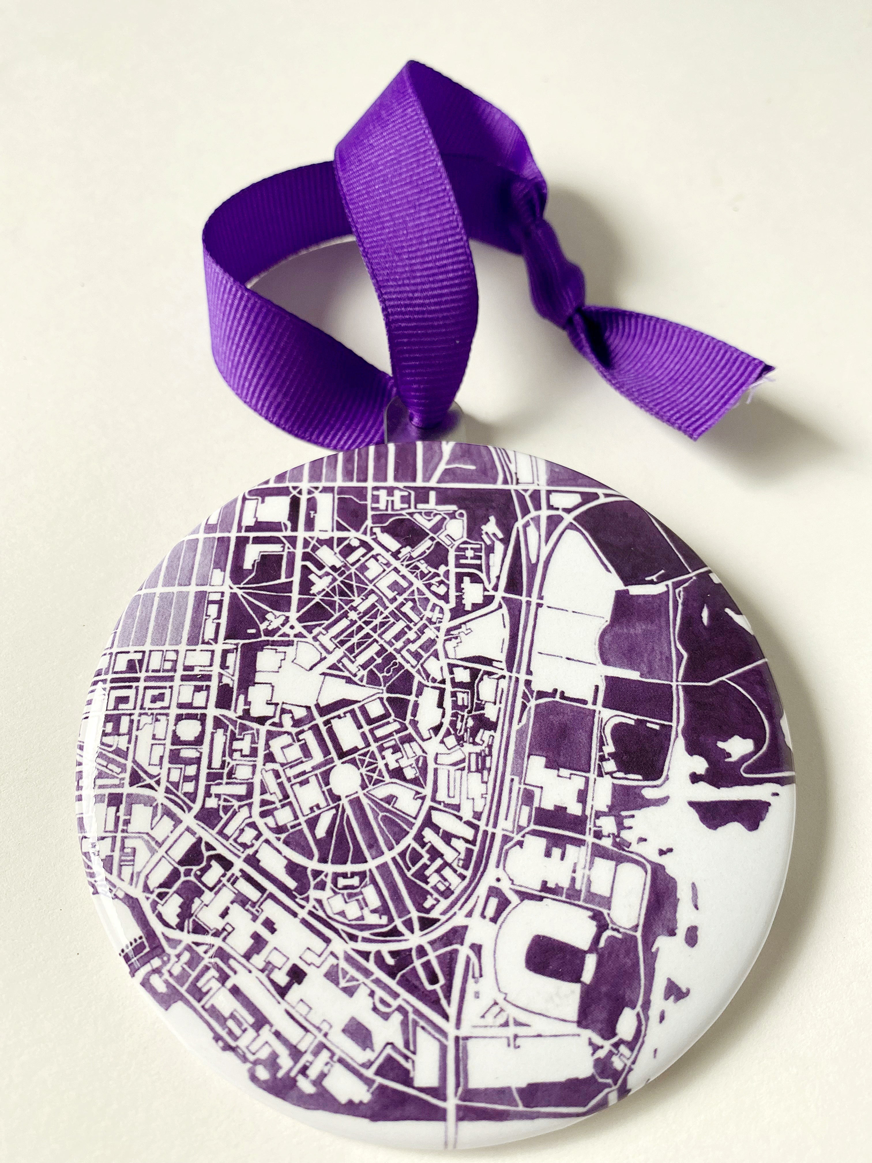 UNIVERSITY of WASHINGTON, Seattle Campus Map: ORNAMENT