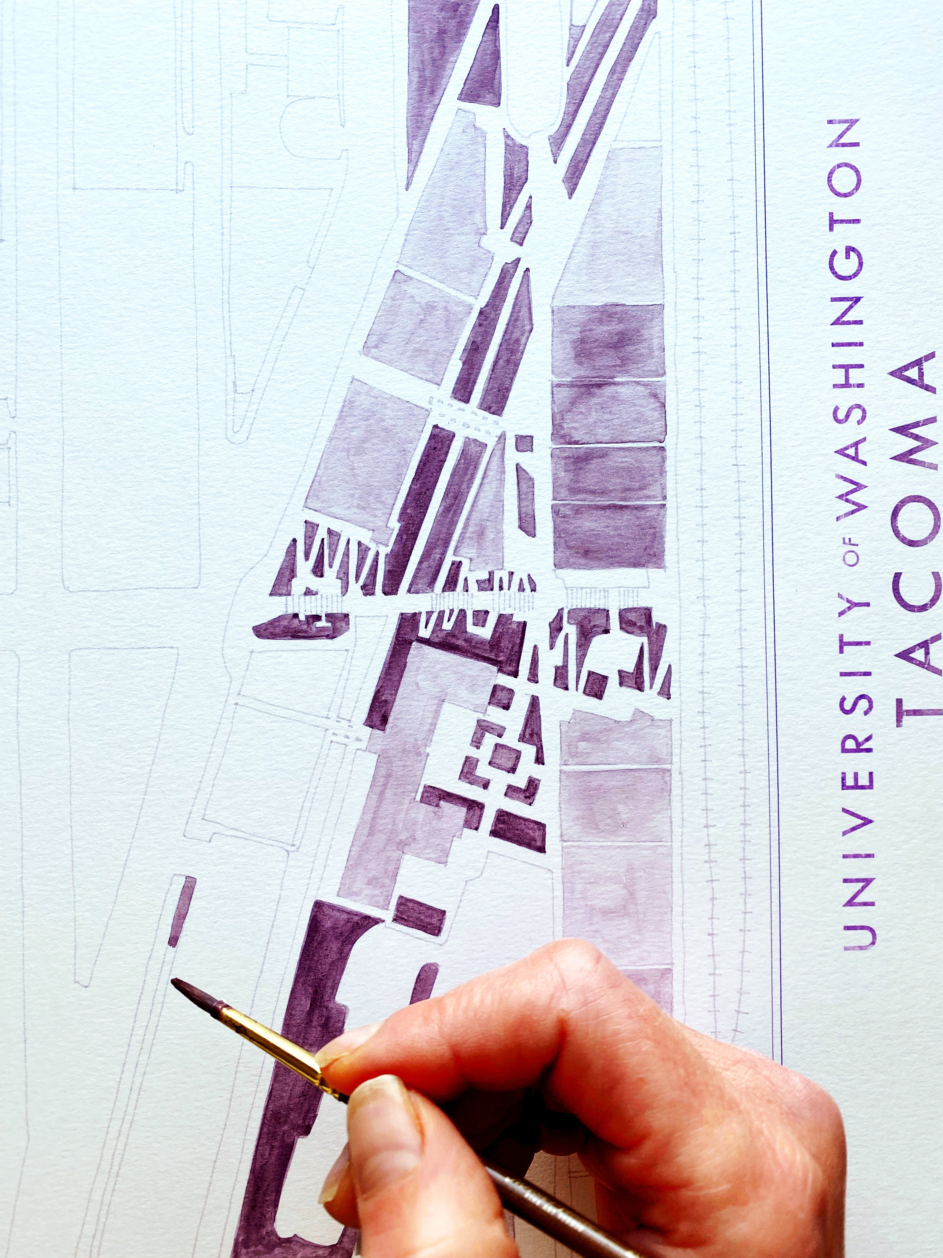 UNIVERSITY of WASHINGTON - TACOMA Campus Map: ORNAMENT