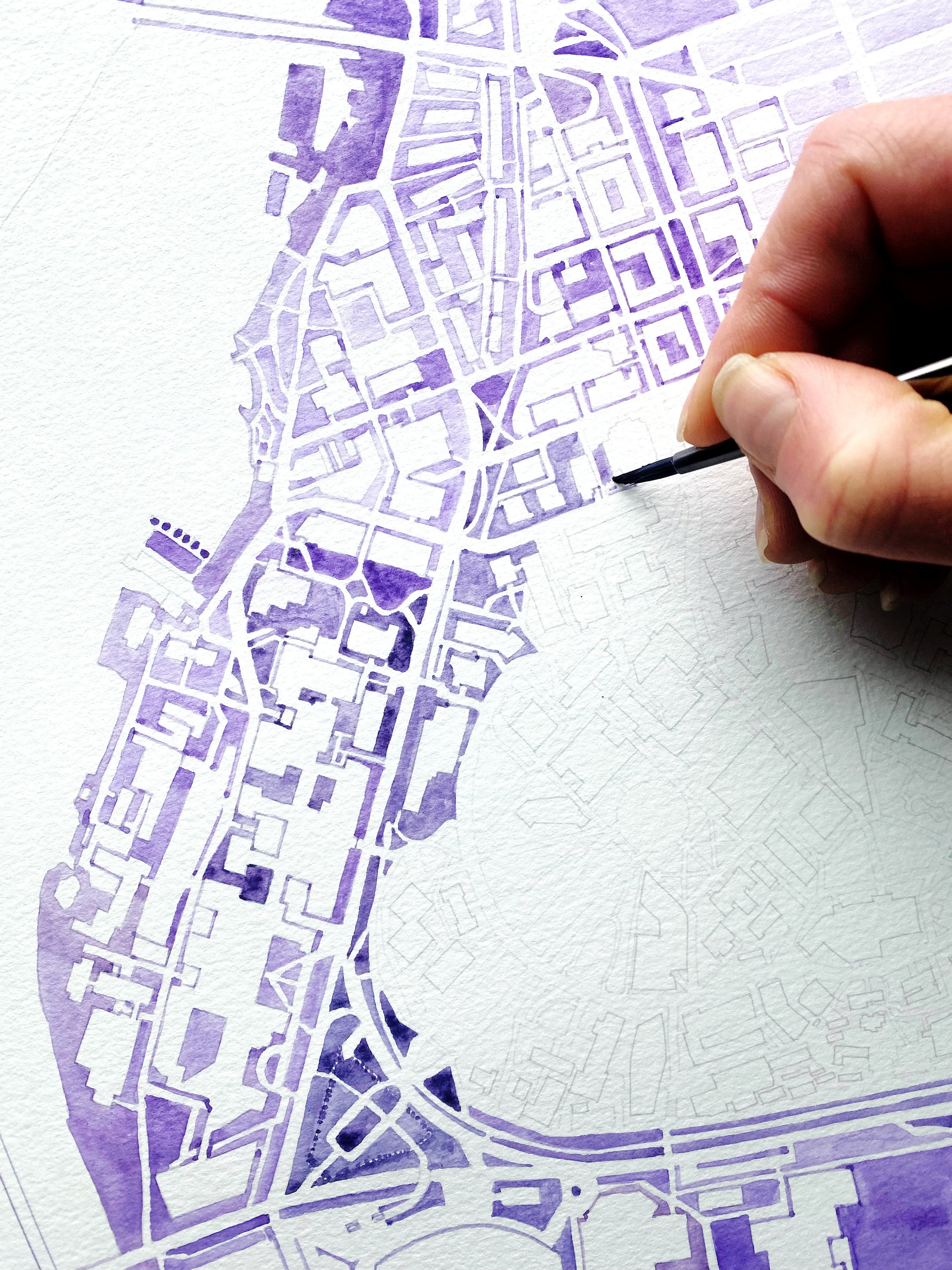 University of Washington SEATTLE Campus Map Postcard