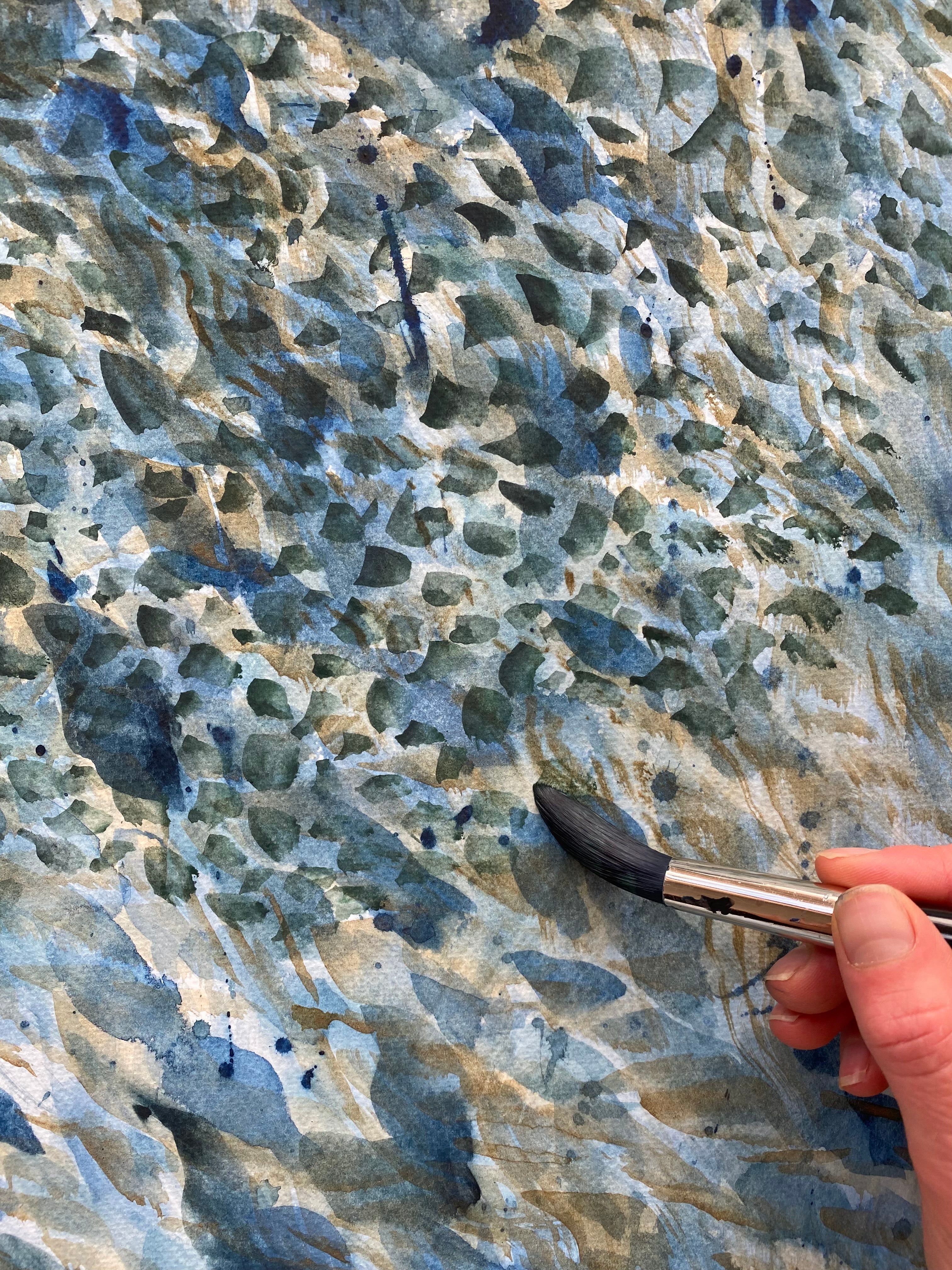 Custom YOUR CITY: Painted "Urban Fabrics" Map: PRINT: Wholesale Only