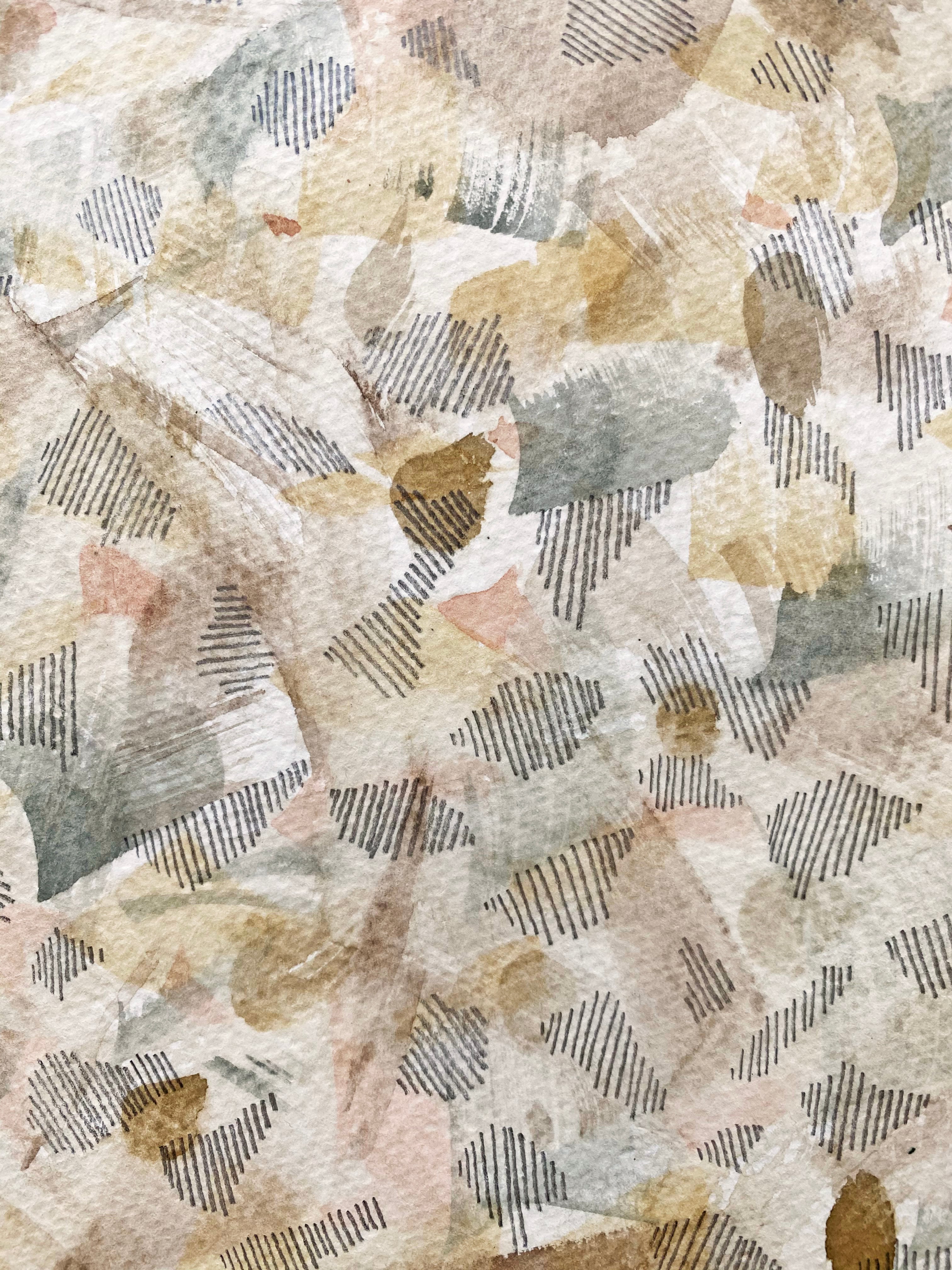 Custom YOUR CITY: Painted "Urban Fabrics" Map: PRINT: Wholesale Only