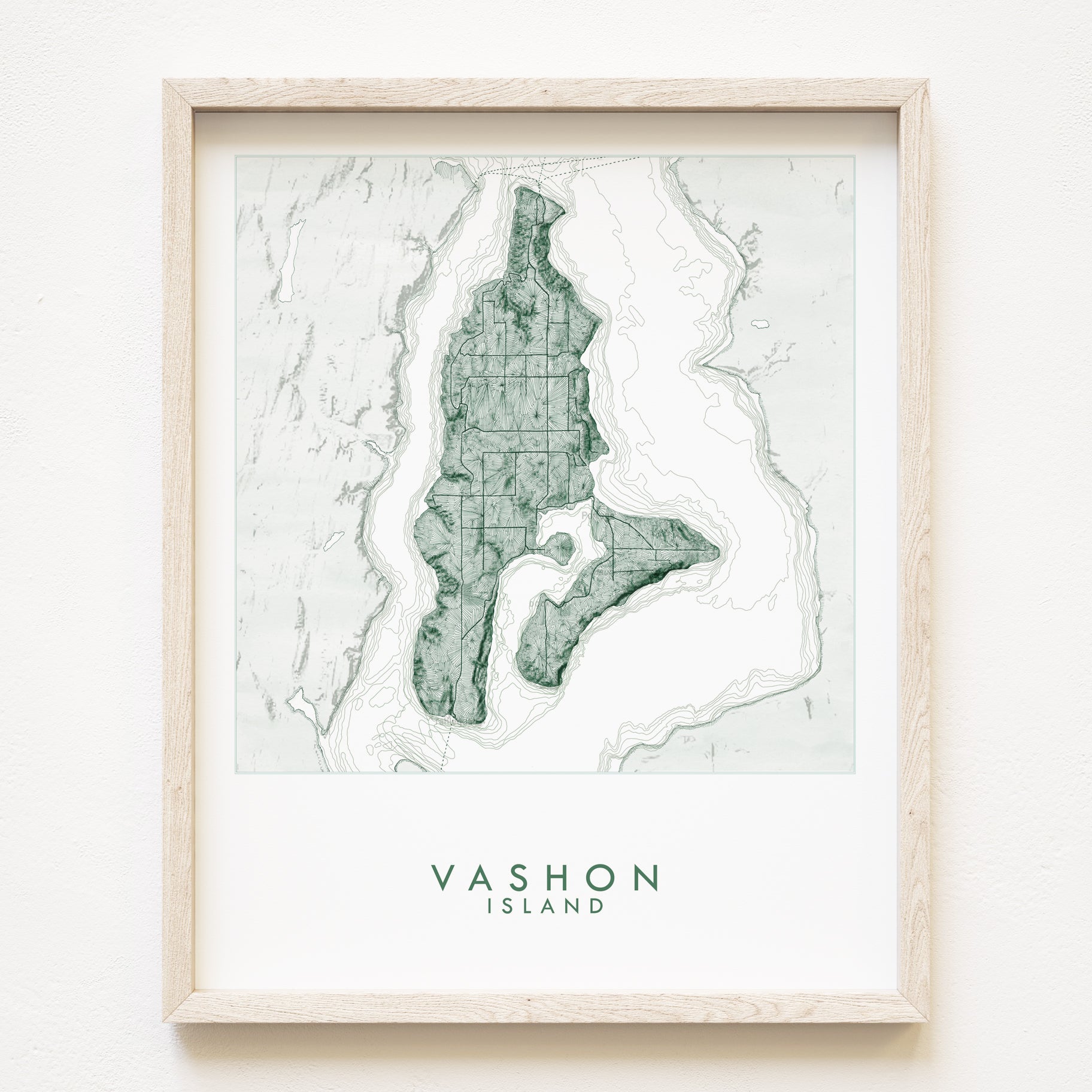 Custom YOUR AREA: "Sound Shores" Map: PRINT: Wholesale Only