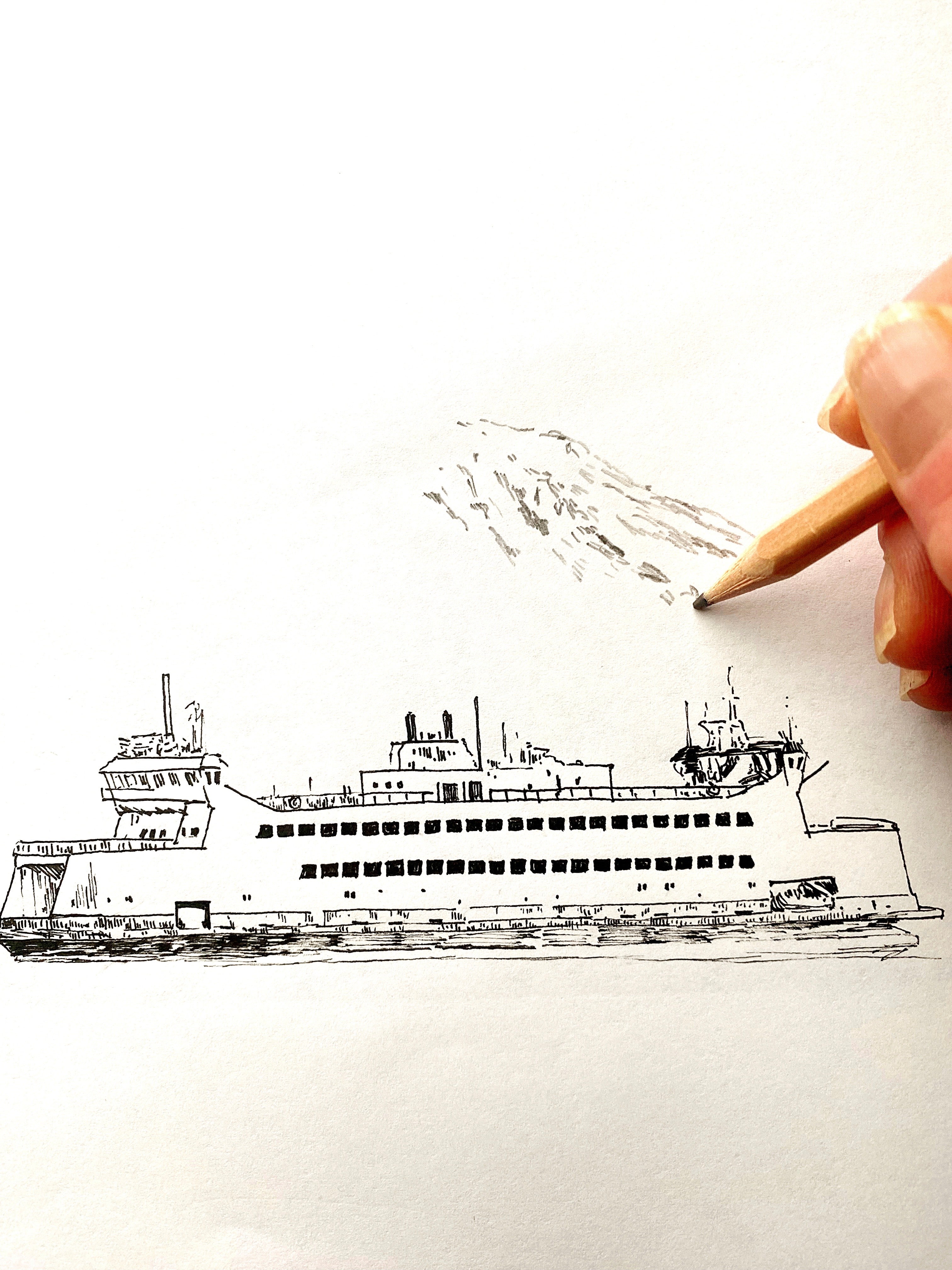 TACOMA Washington "Blueprint" Map Postcard