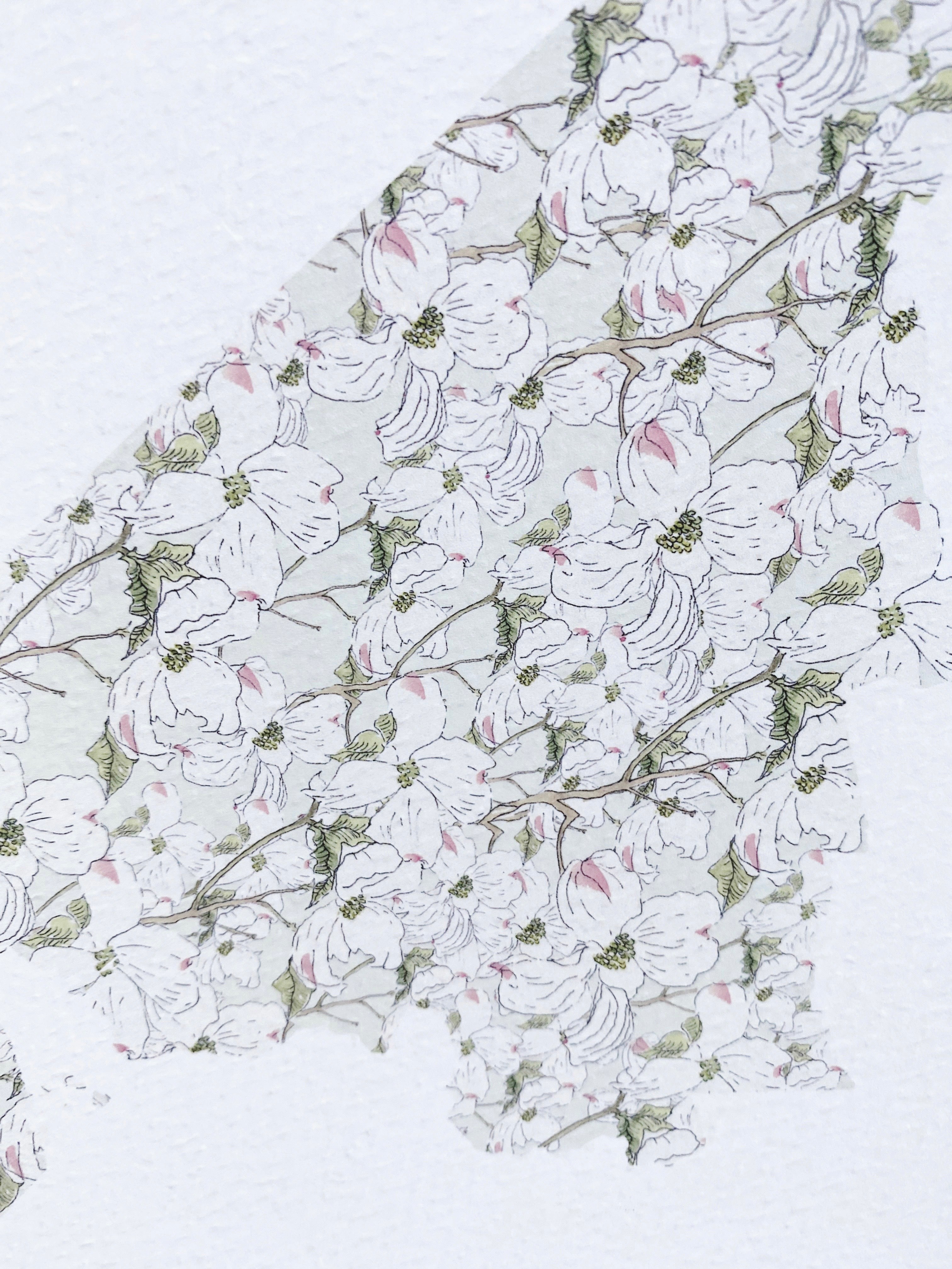 VIRGINIA State Flower Map: American Dogwood: PRINT