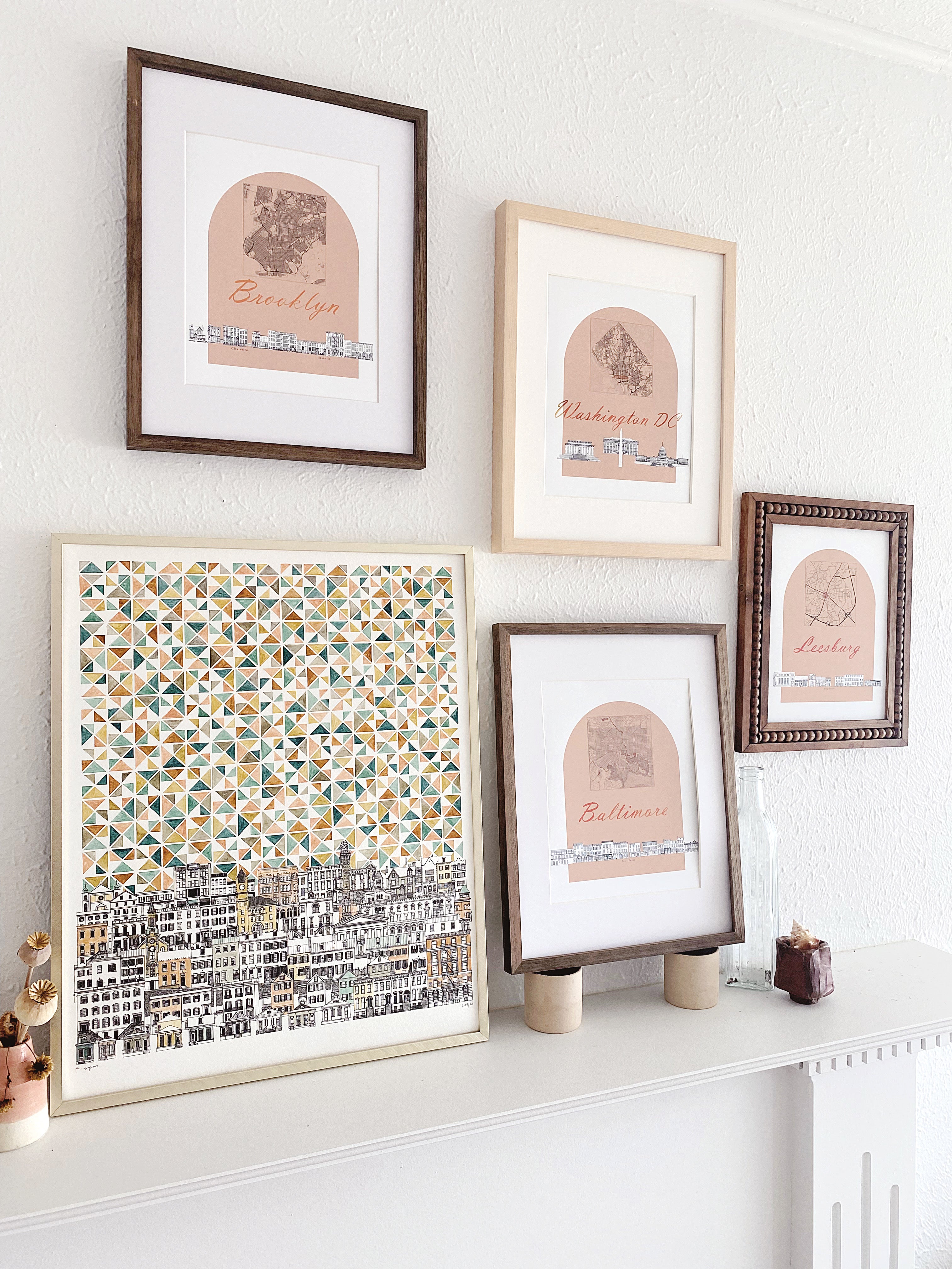 WASHINGTON DC National Mall Streetscape + Map: PRINT