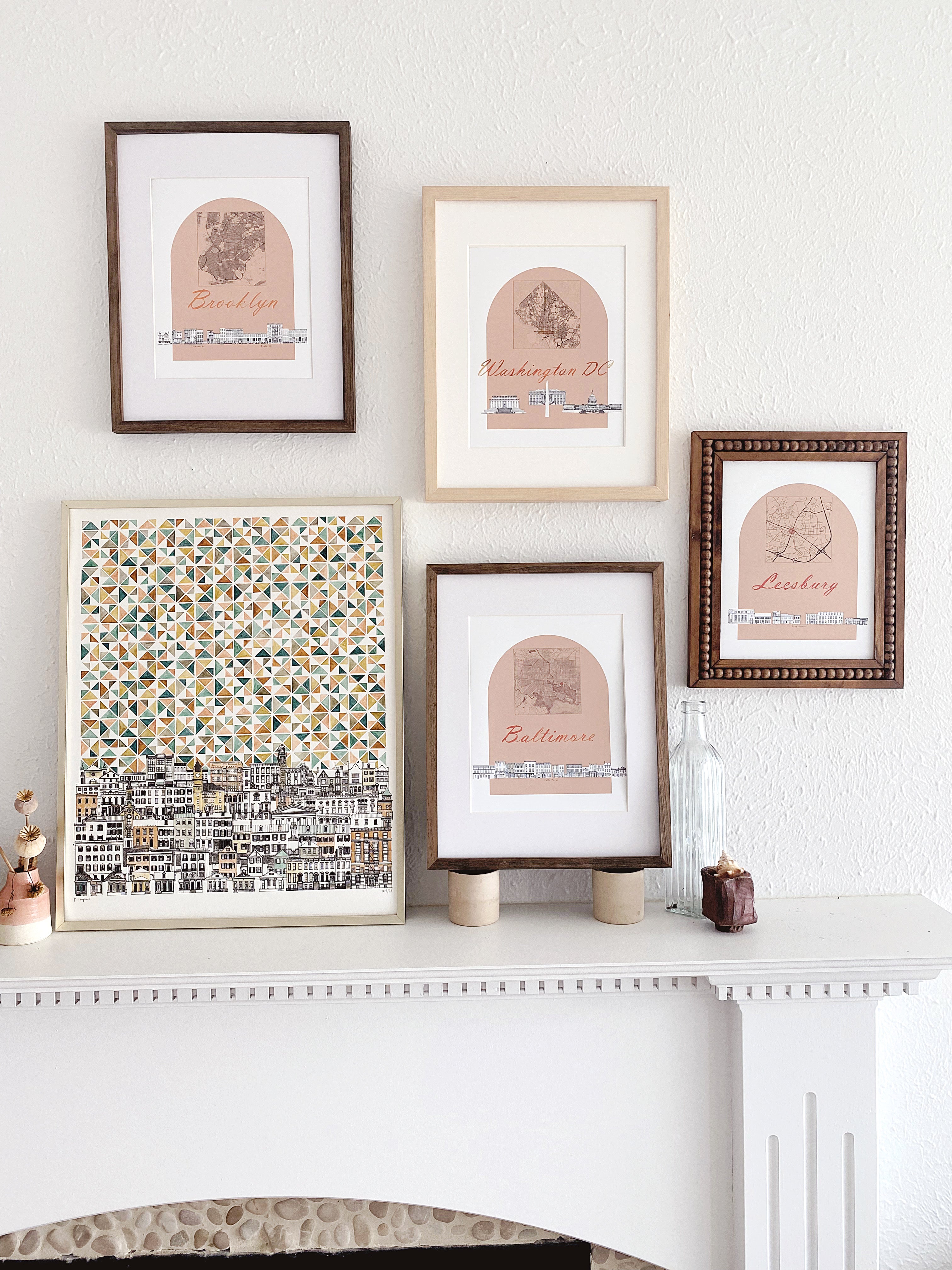 LEESBURG Virginia Streetscape + Map: PRINT