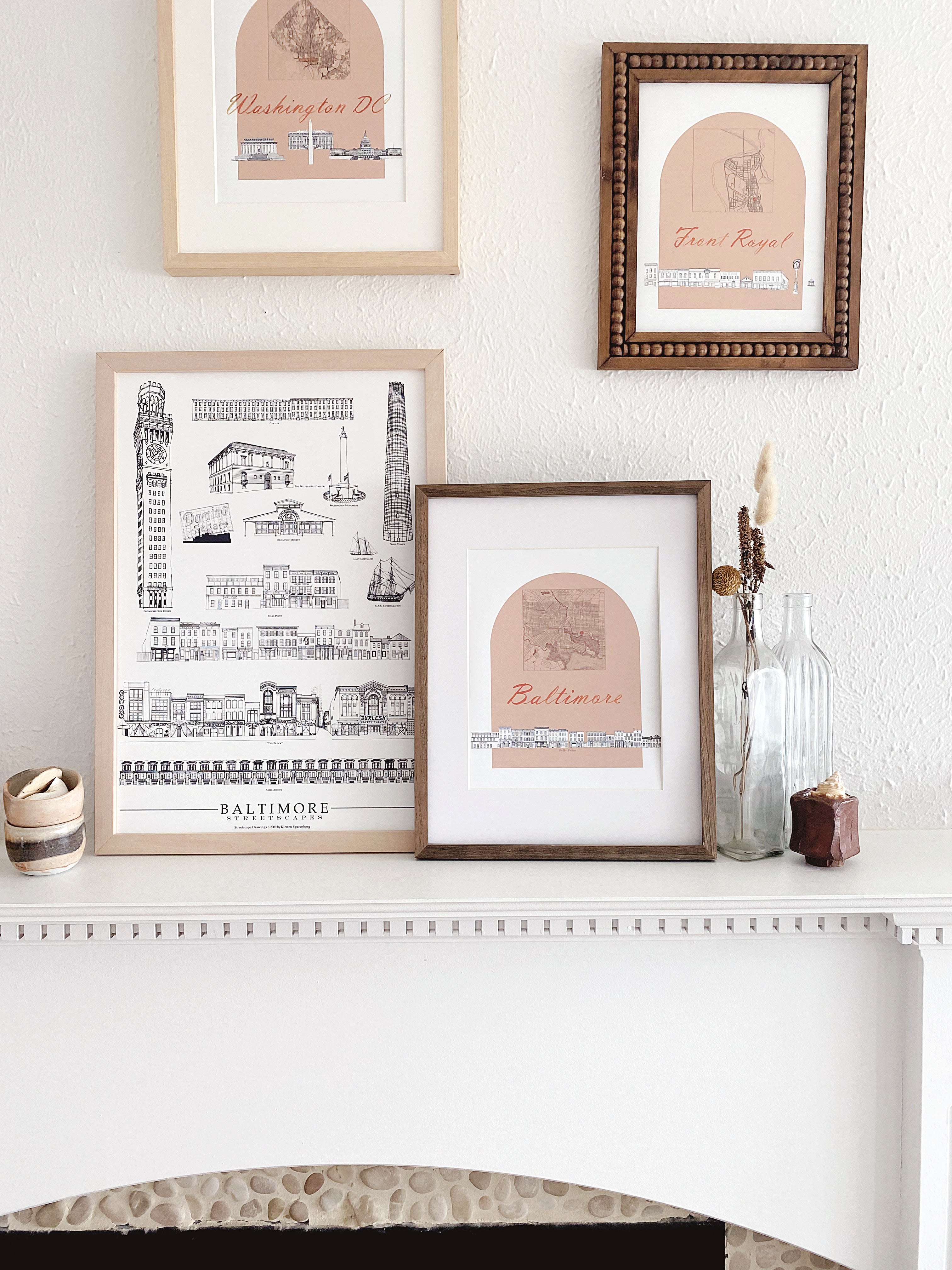 FRONT ROYAL Virginia Streetscape + Map: PRINT