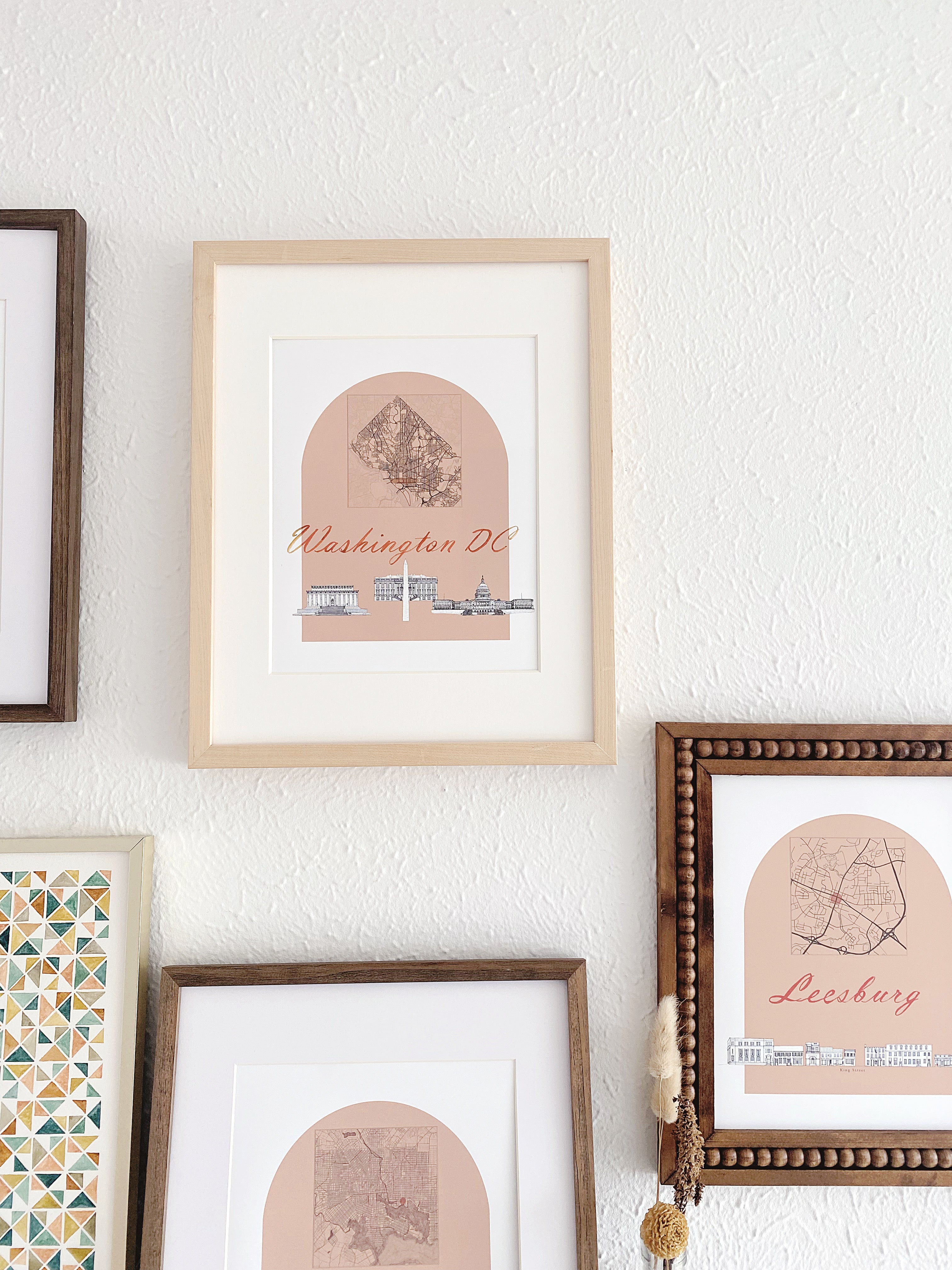 WASHINGTON DC National Mall Streetscape + Map: PRINT