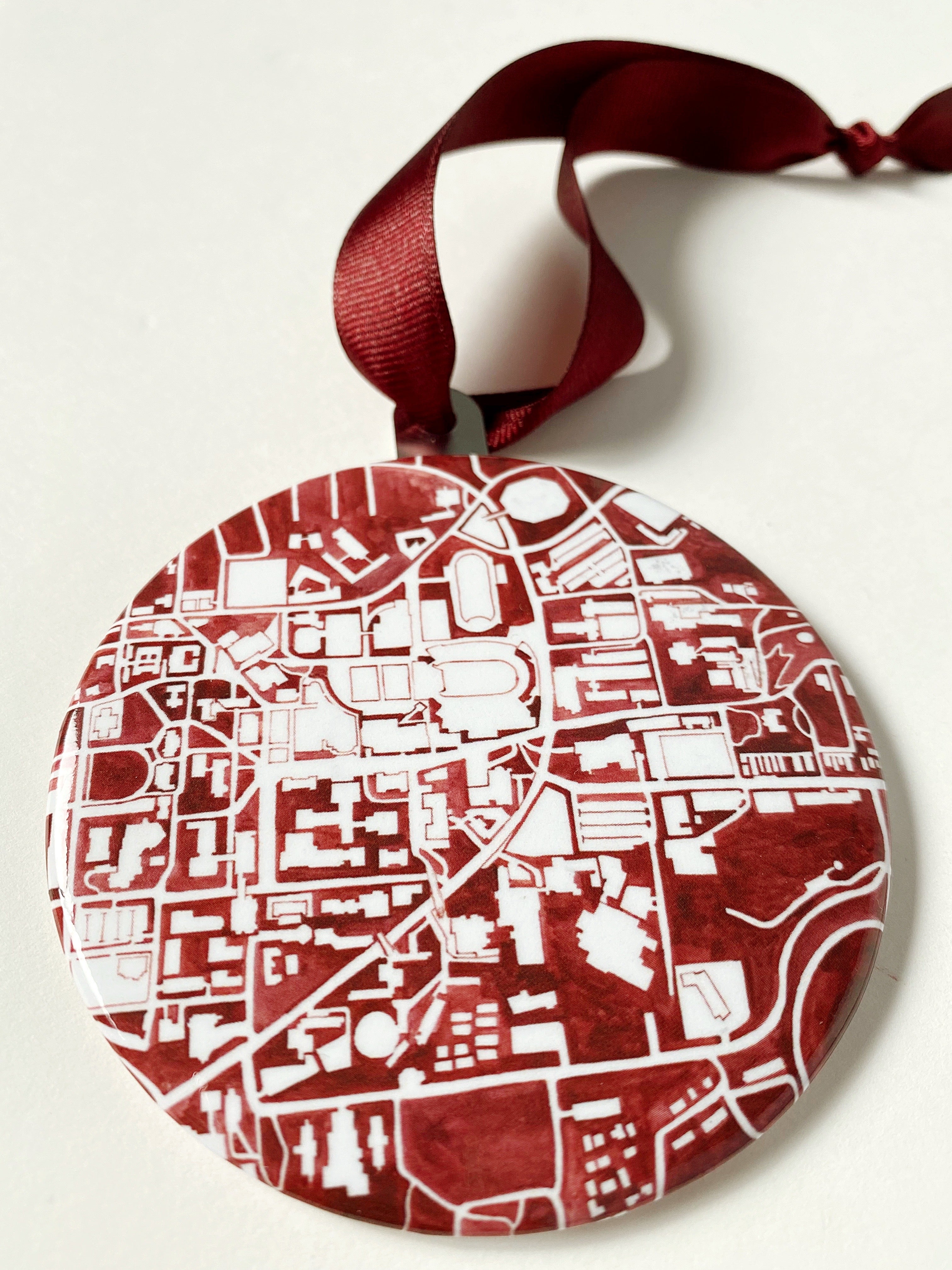 Customize YOUR CITY/PLACE Art Map: ORNAMENT: Wholesale Only